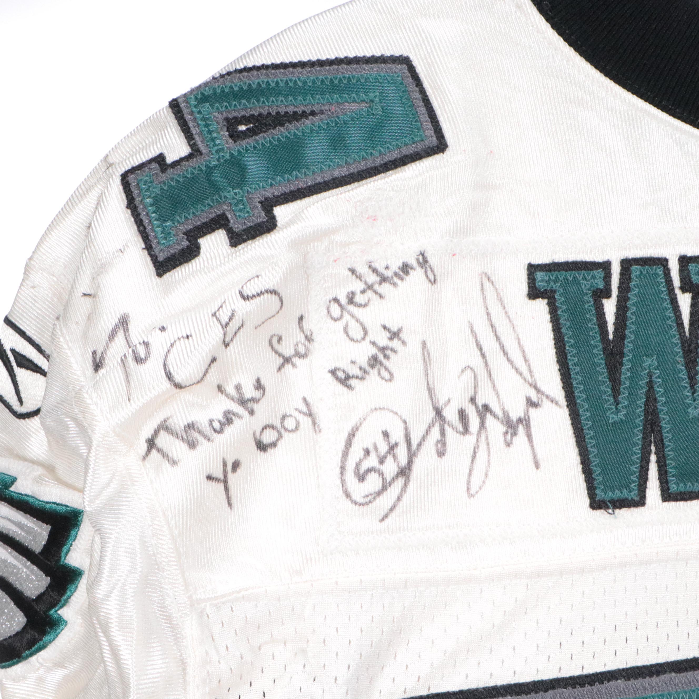 Nate Wayne Game Worn and Signed Philadelphia Eagles Reebok Football Jersey