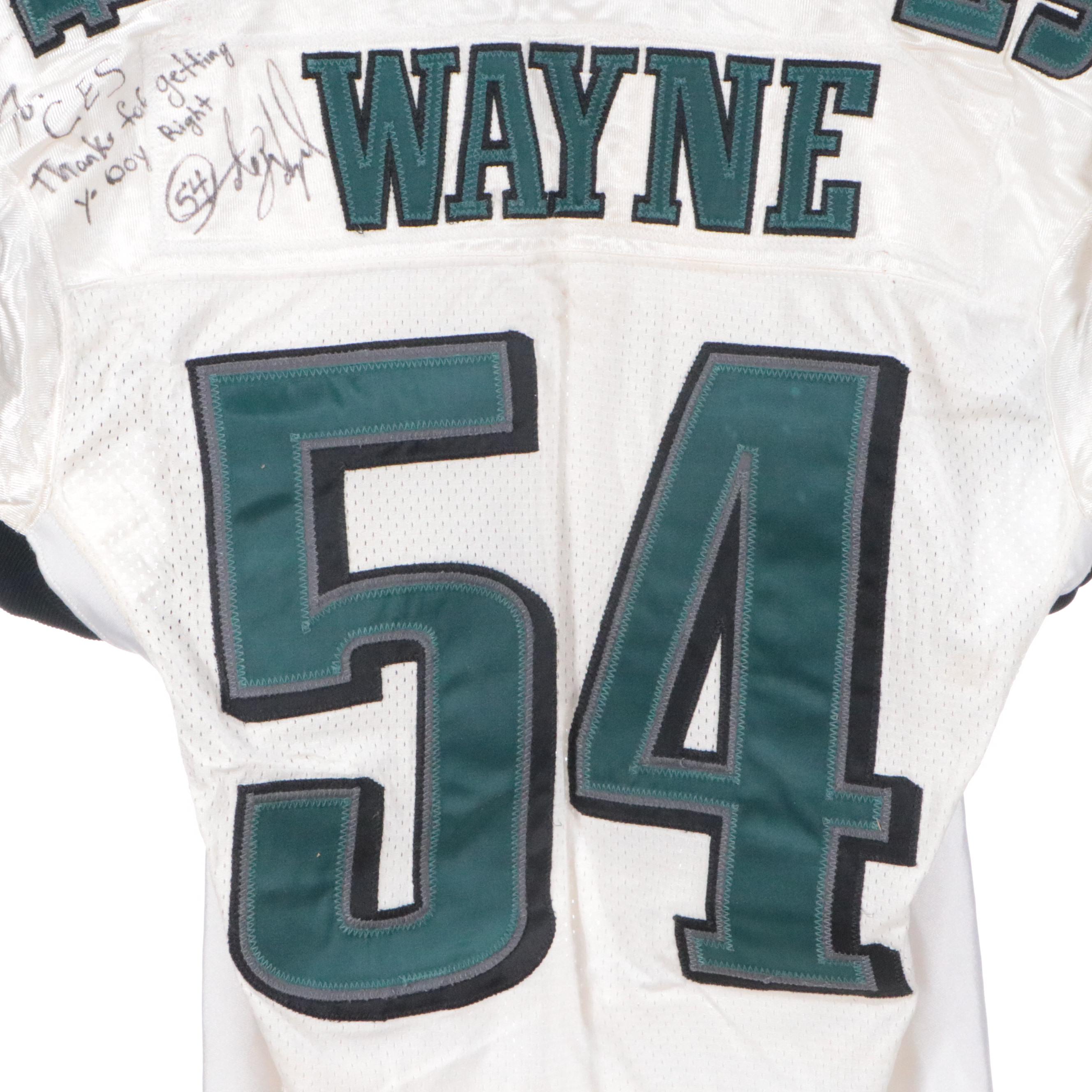 Nate Wayne Game Worn and Signed Philadelphia Eagles Reebok Football Jersey