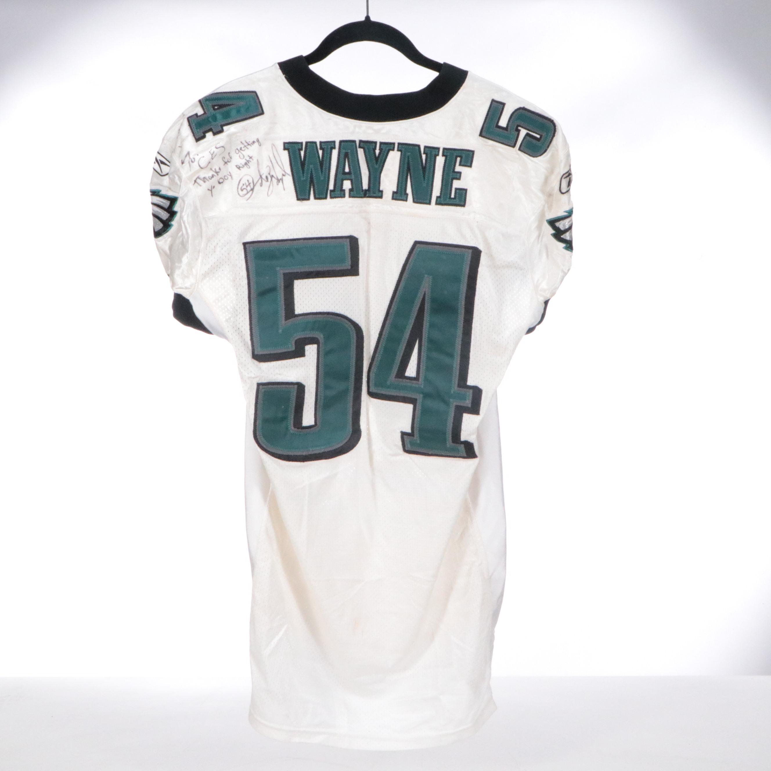 Nate Wayne Game Worn and Signed Philadelphia Eagles Reebok Football Jersey