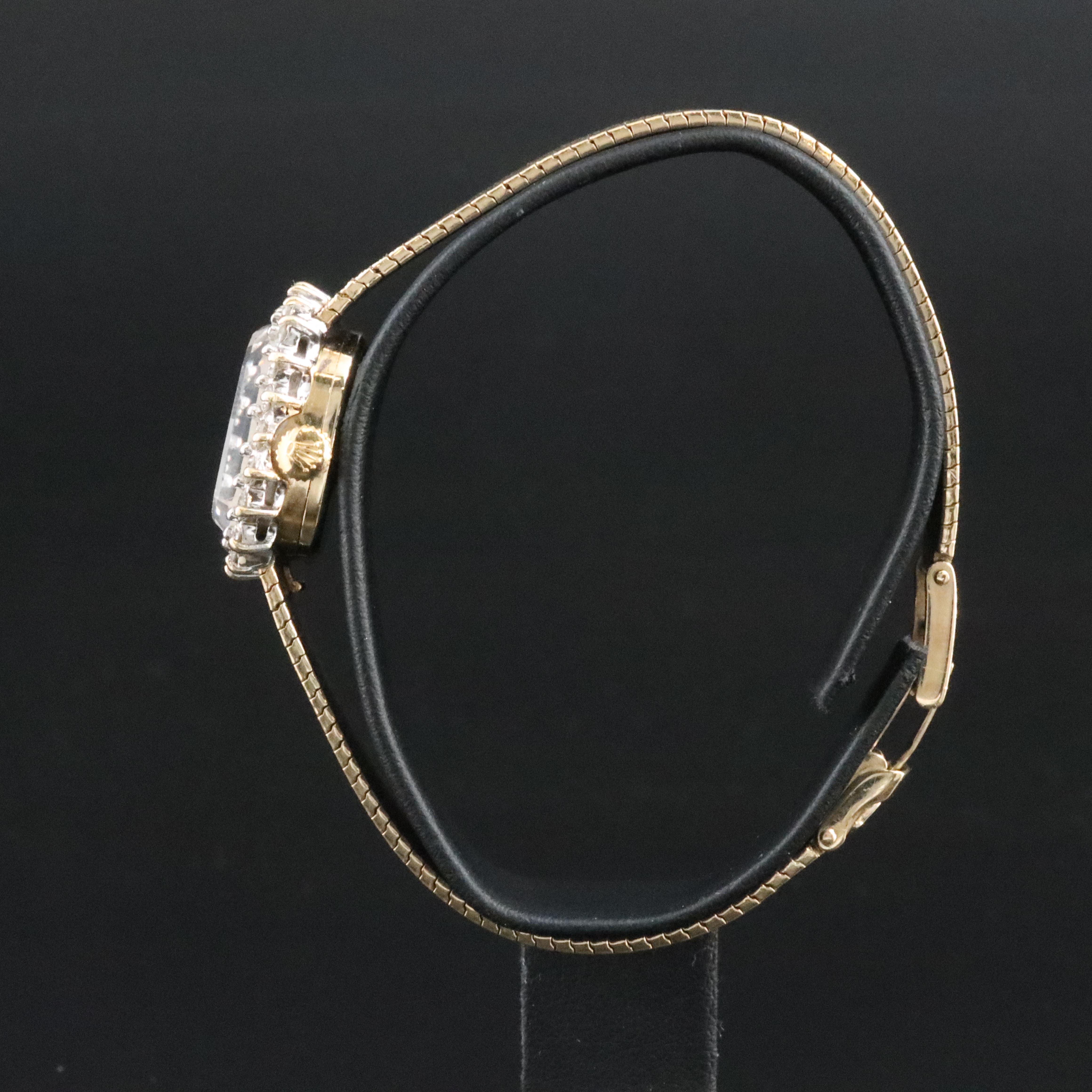 14K Rolex Vintage Diamond Stem Wind Watch