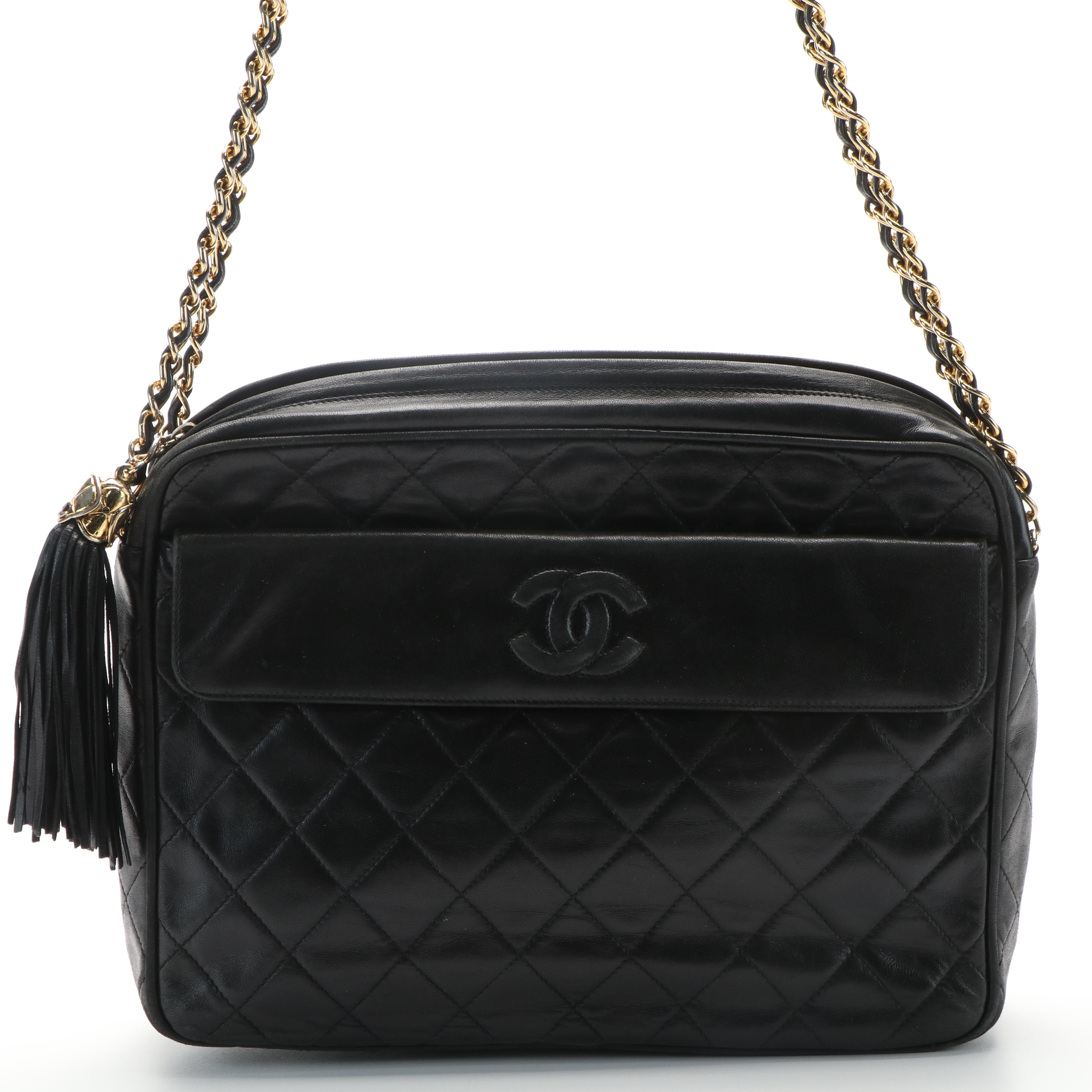 Chanel Quilted Lambskin Matelasse Crossbody Bag