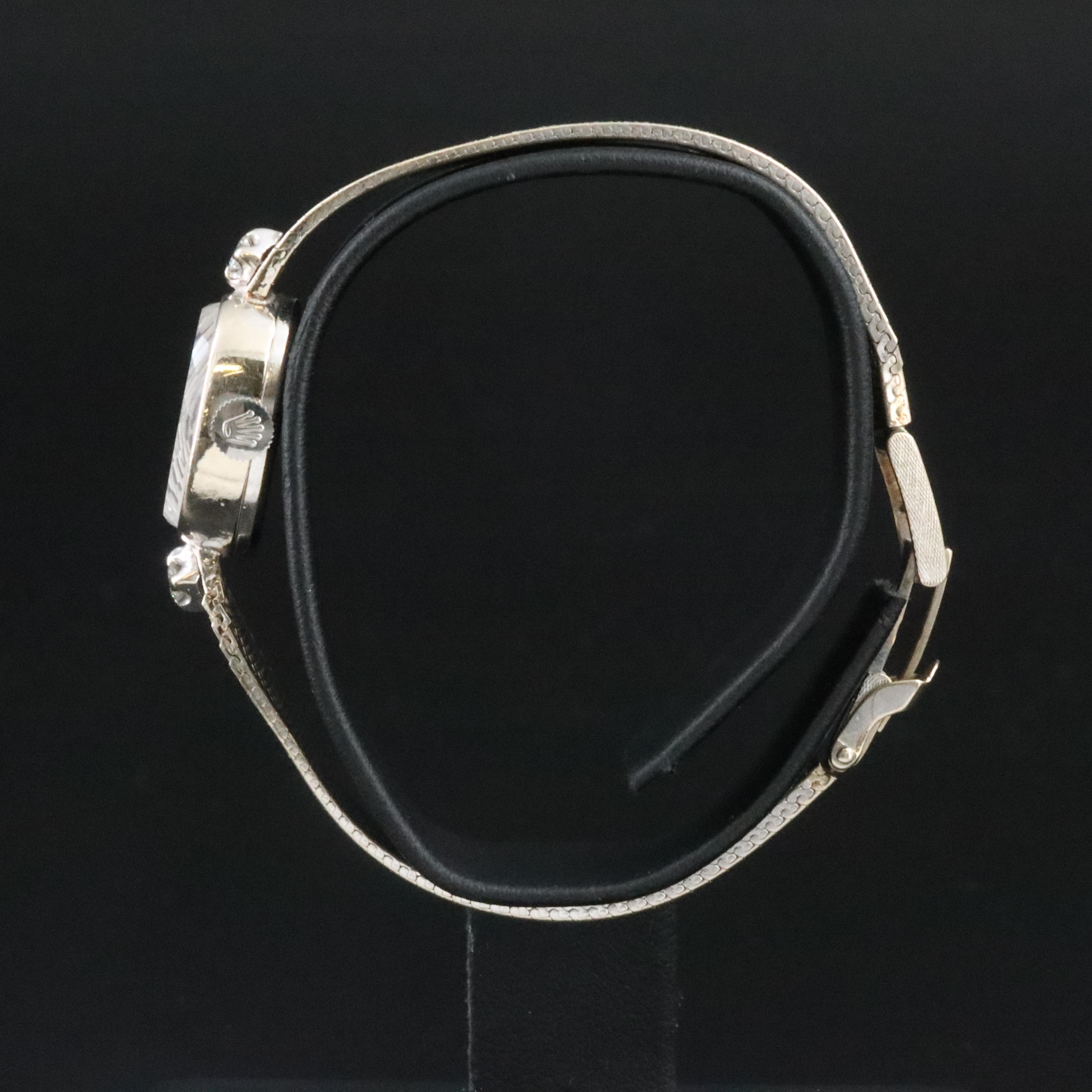 14K Vintage Rolex Custom Diamond Manual Wind Watch