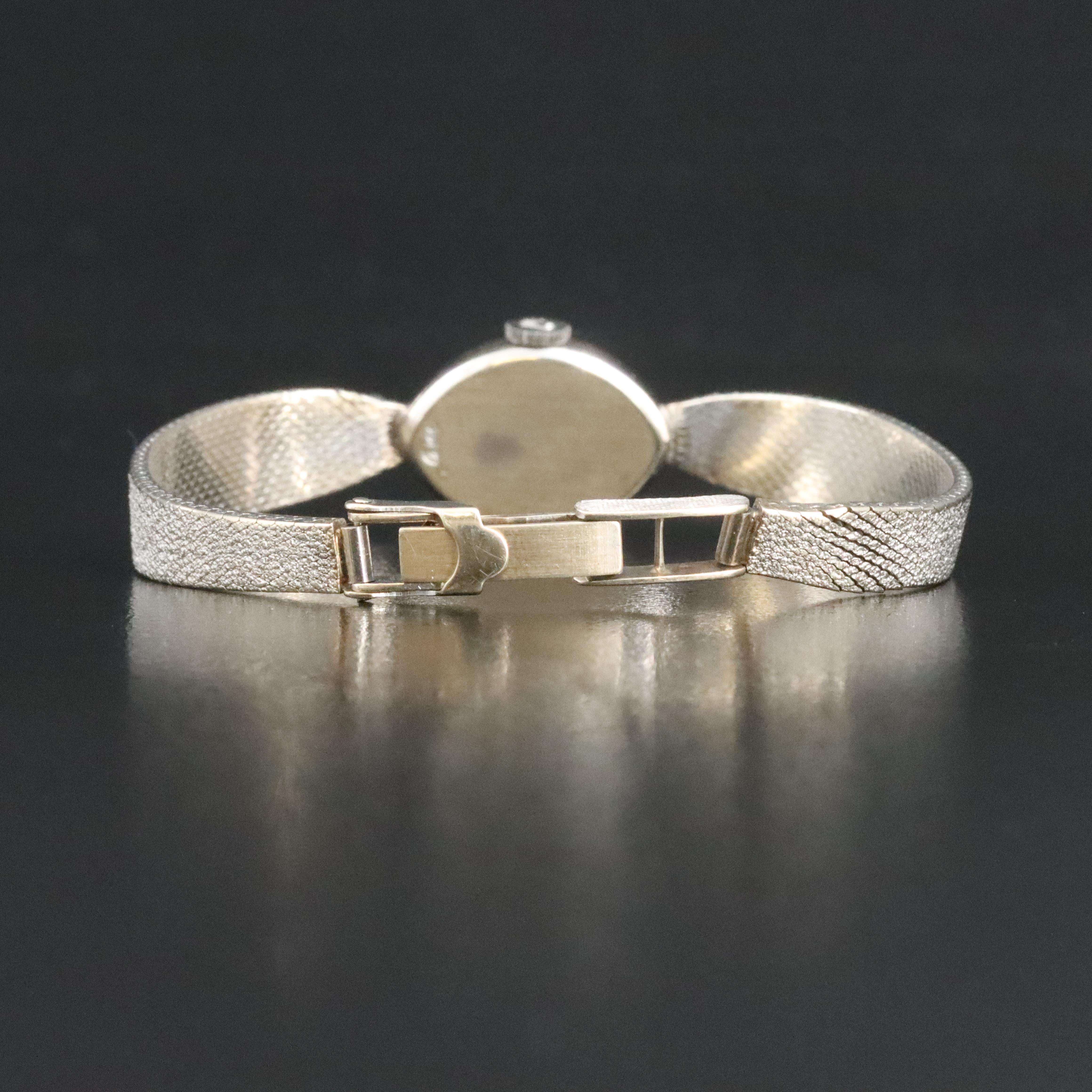 14K Vintage Rolex Custom Diamond Manual Wind Watch