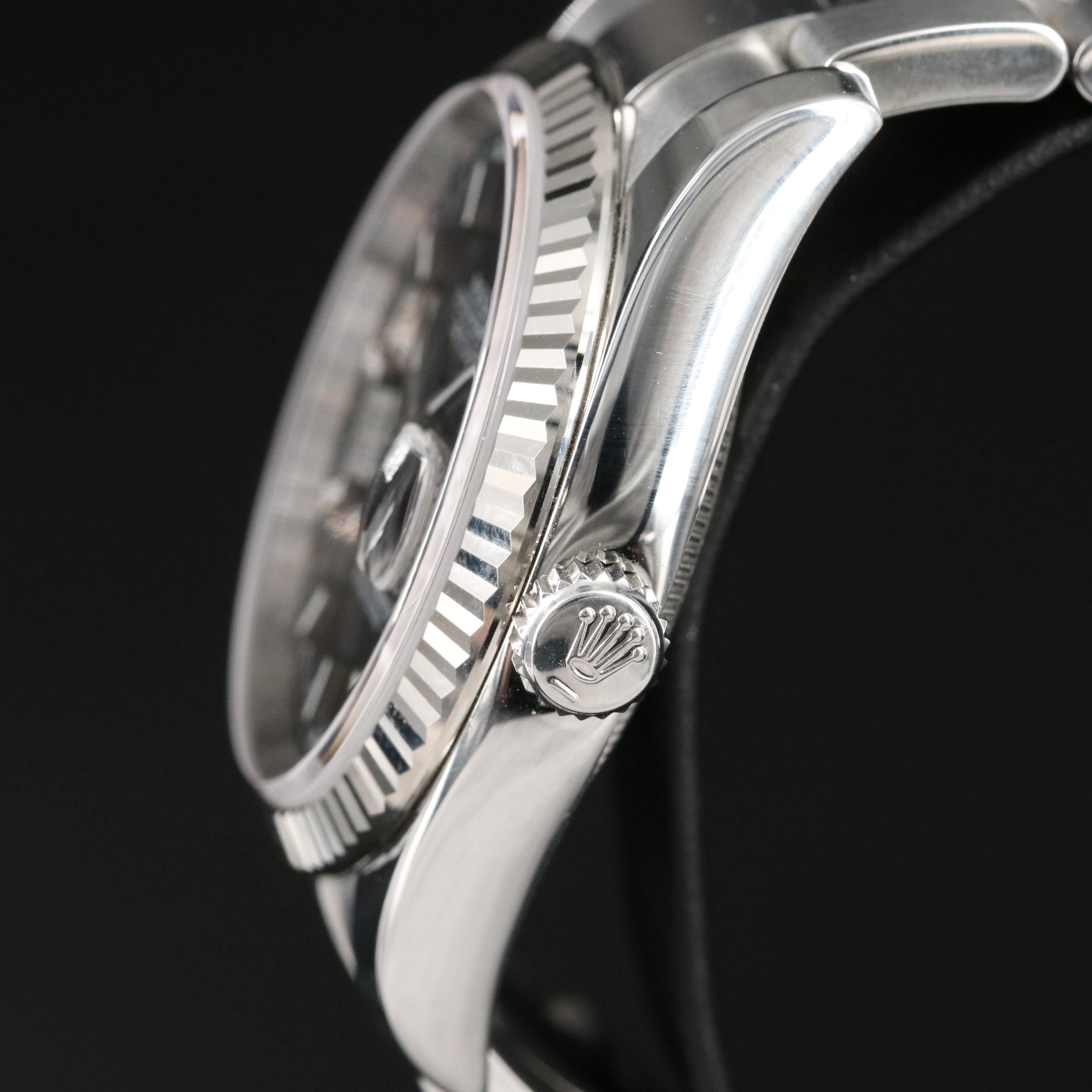 Rolex Datejust 18K Fluted Bezel and Stainless Steel Watch