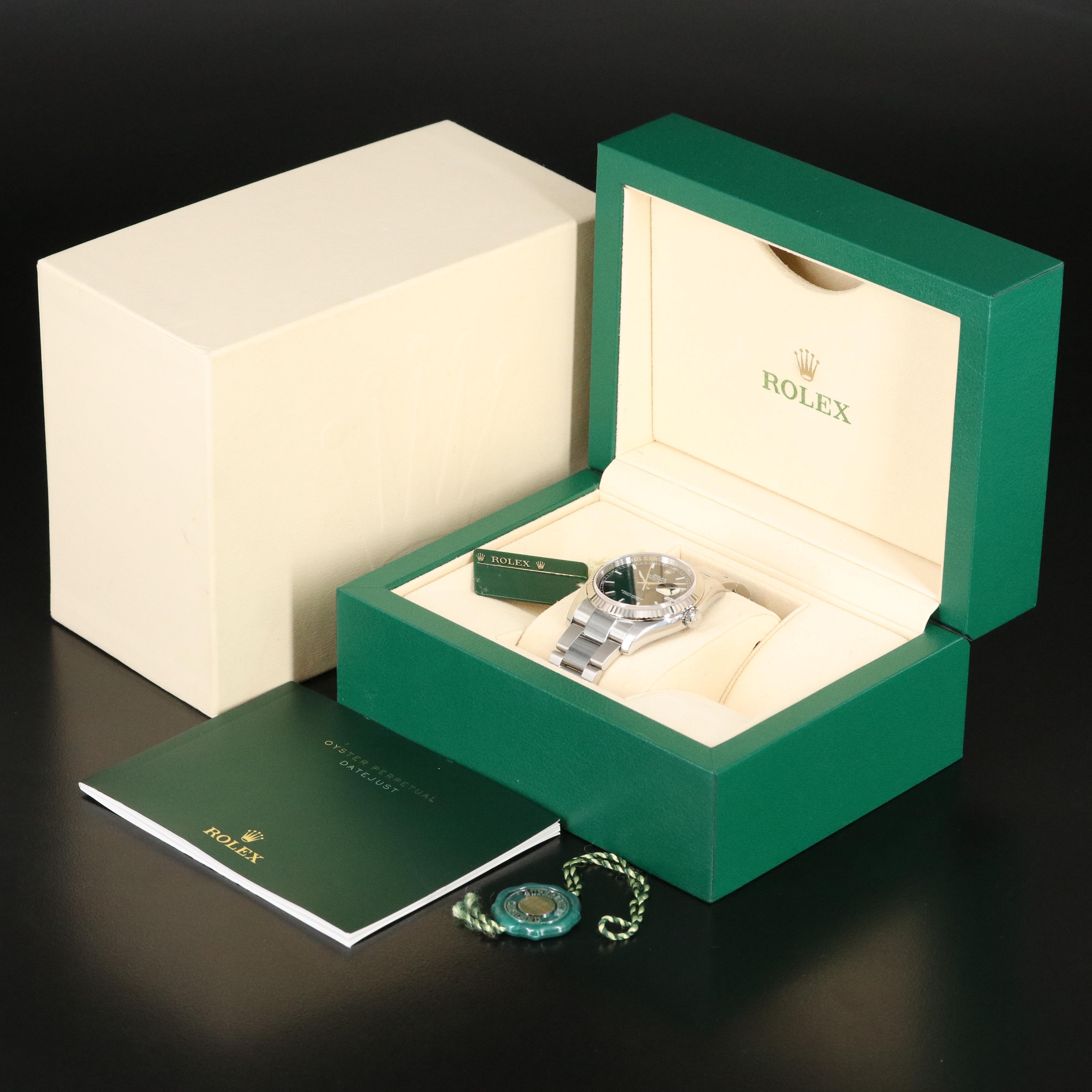 Rolex Datejust 18K Fluted Bezel and Stainless Steel Watch