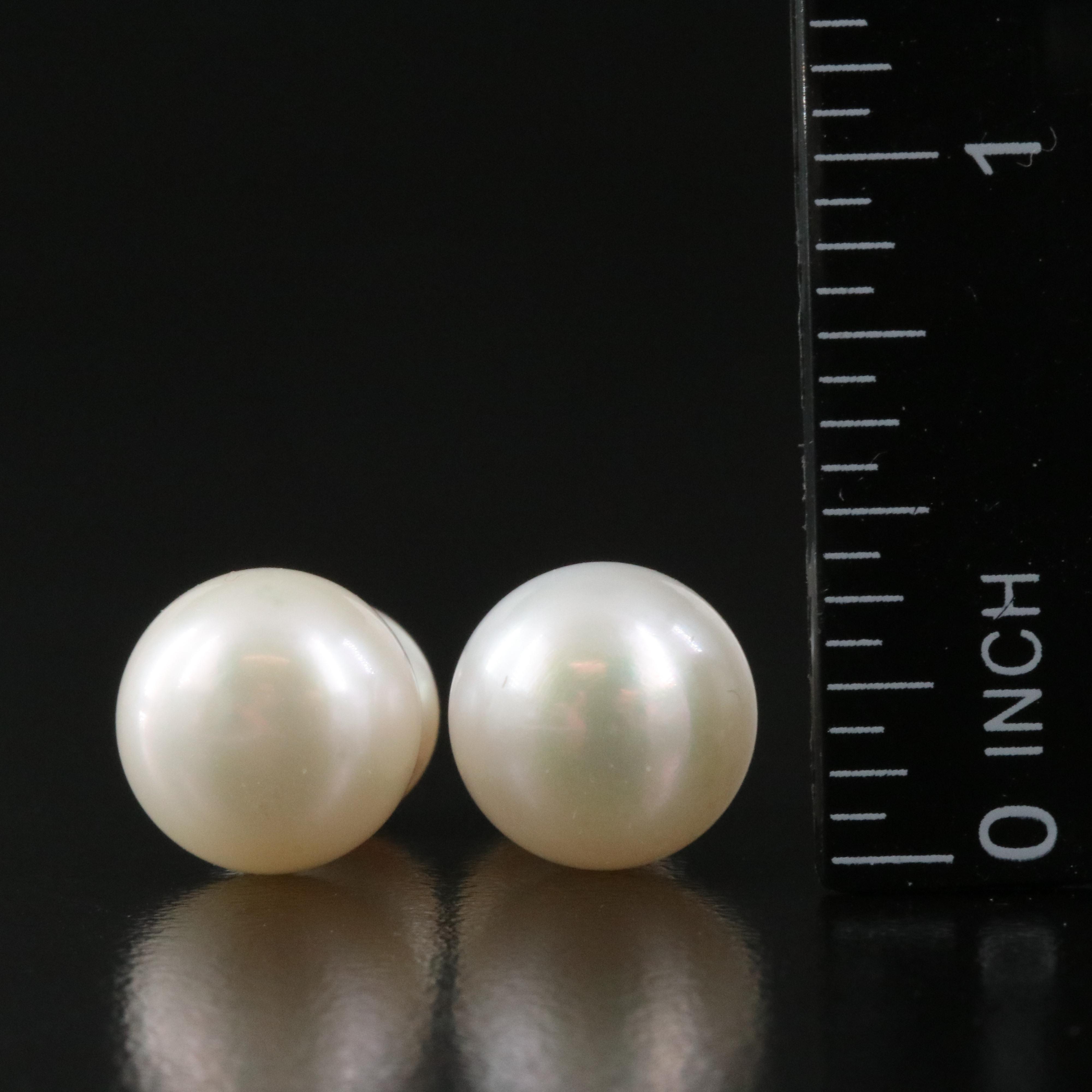 14K Pearl Front-Back Earrings