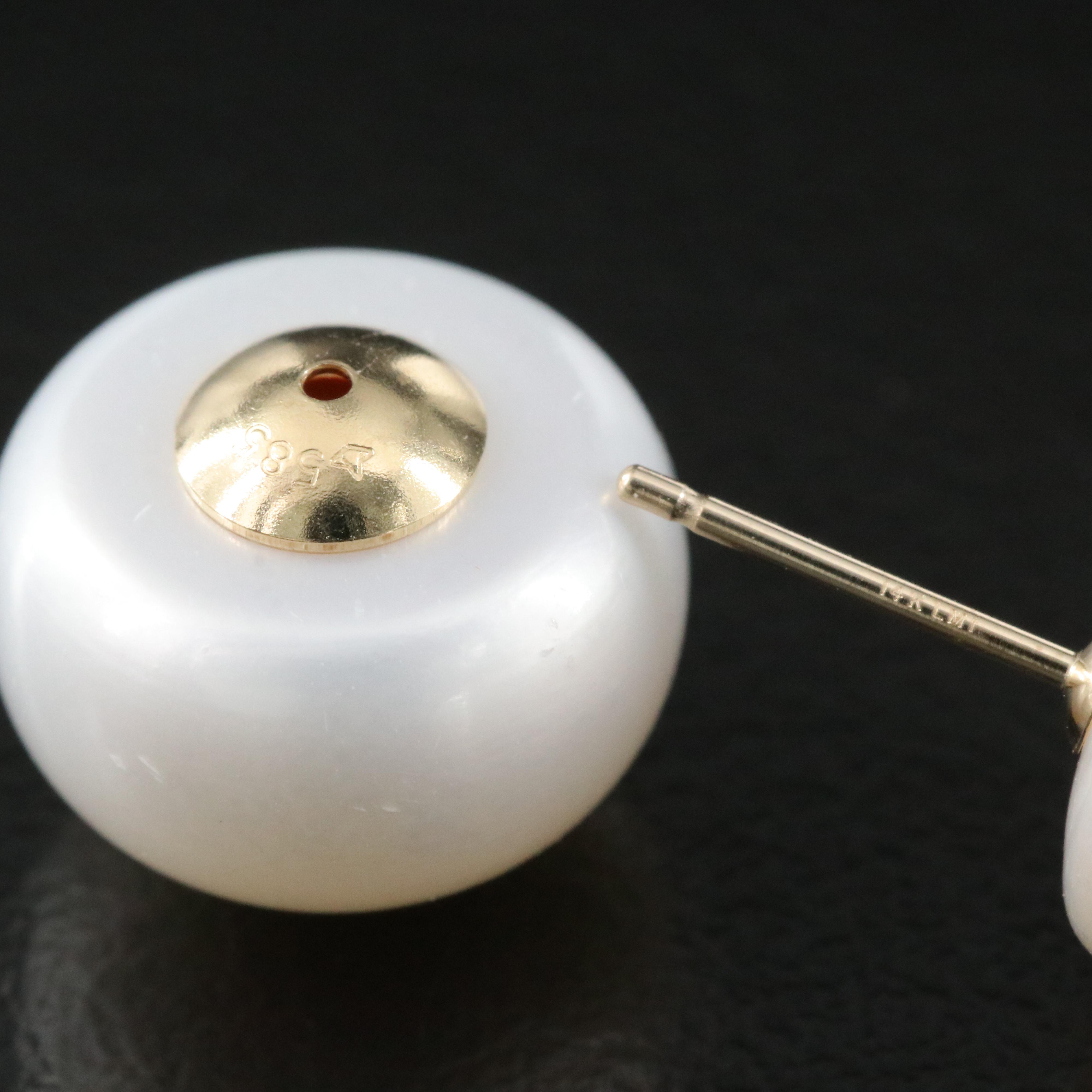 14K Pearl Front-Back Earrings