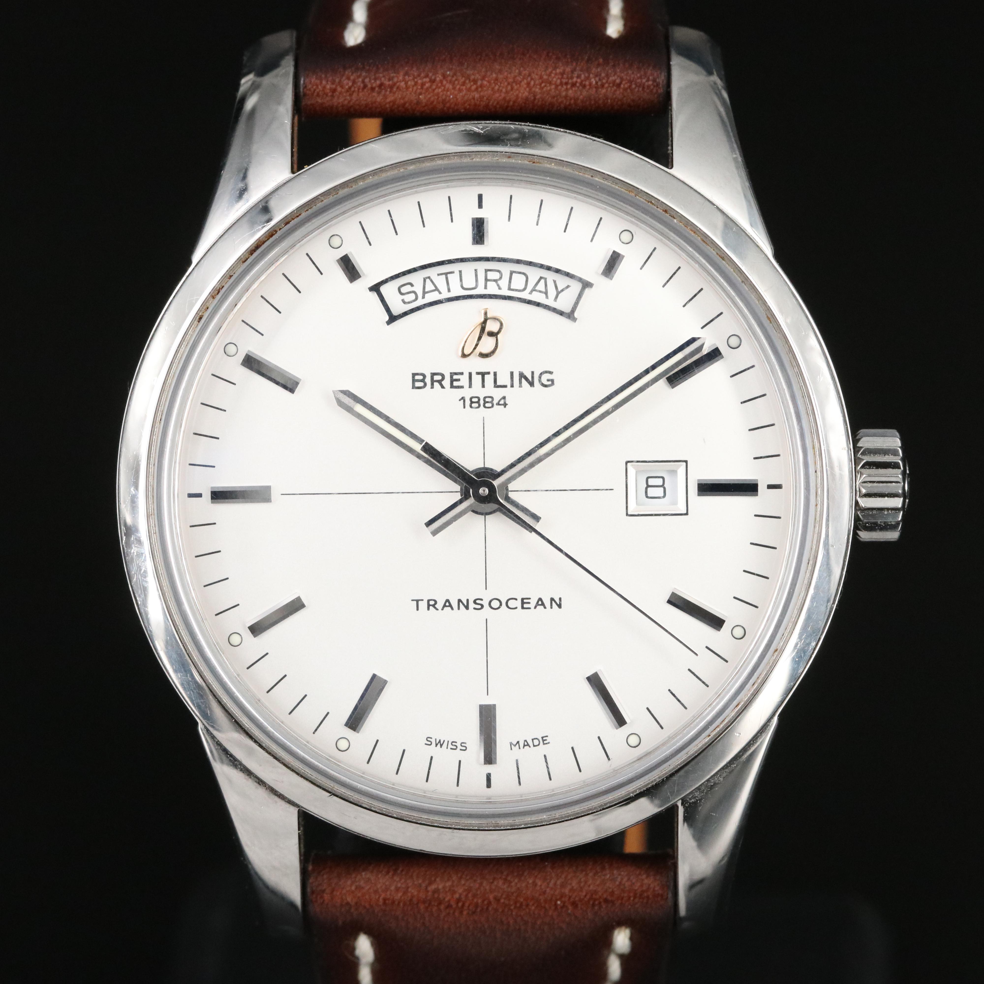 Breitling Transocean Day-Date Automatic Watch