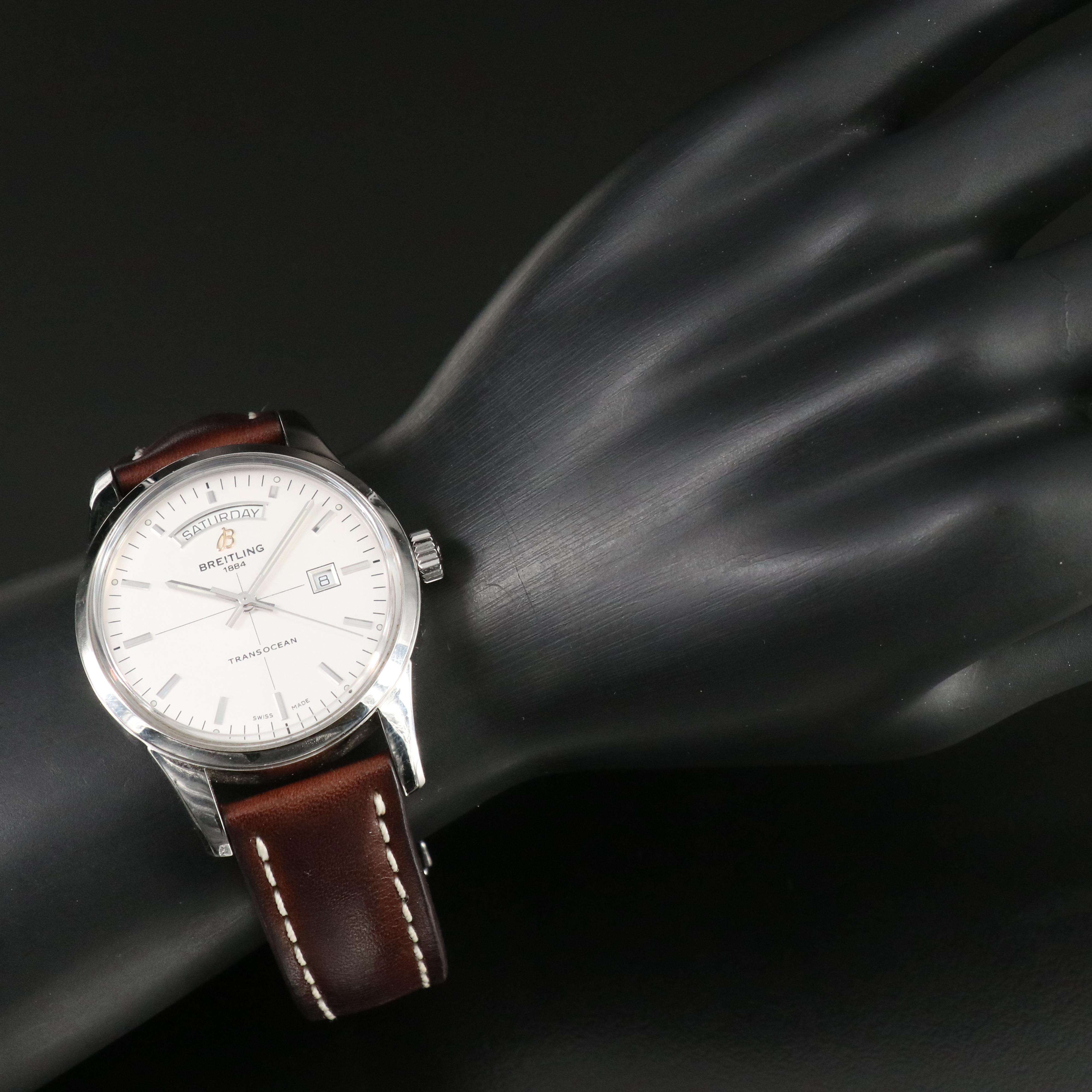 Breitling Transocean Day-Date Automatic Watch