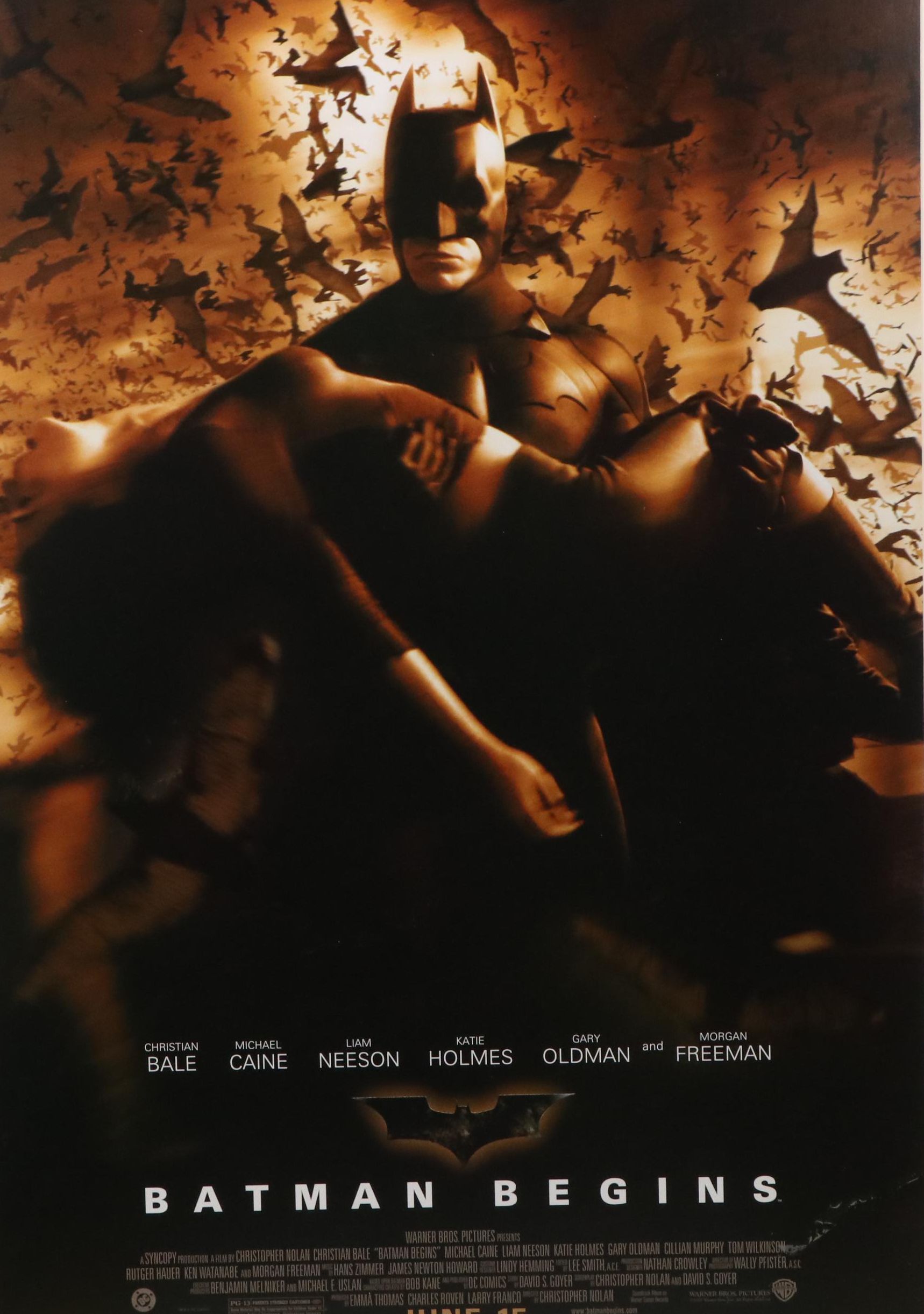 Warner Bros. "Batman Begins" 2005 Offset Lithograph Movie Poster