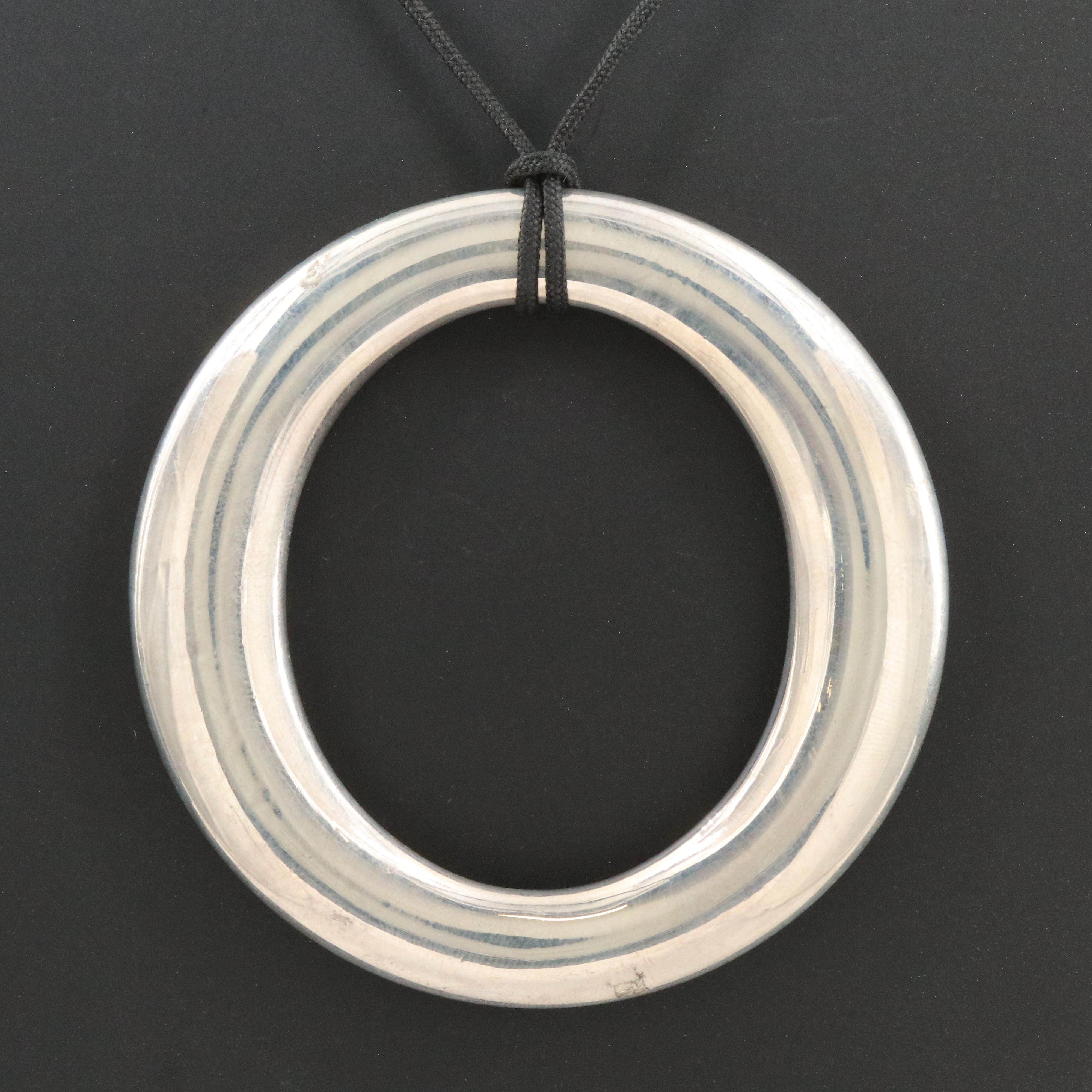 Elsa Peretti for Tiffany & Co. Sterling Sevillana Silk Cord Necklace