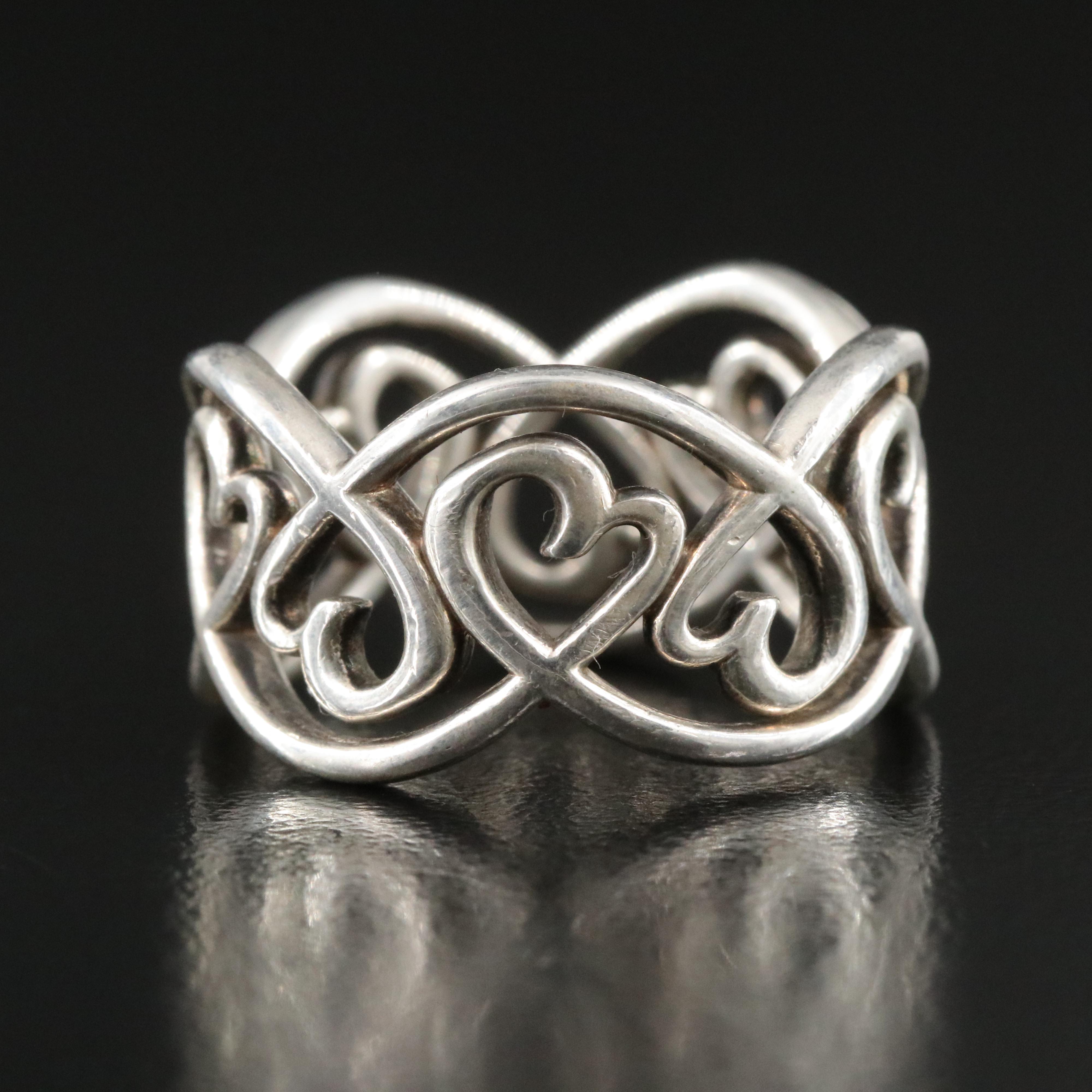 Paloma Picasso for Tiffany & Co. Loving Heart Sterling Band Ring