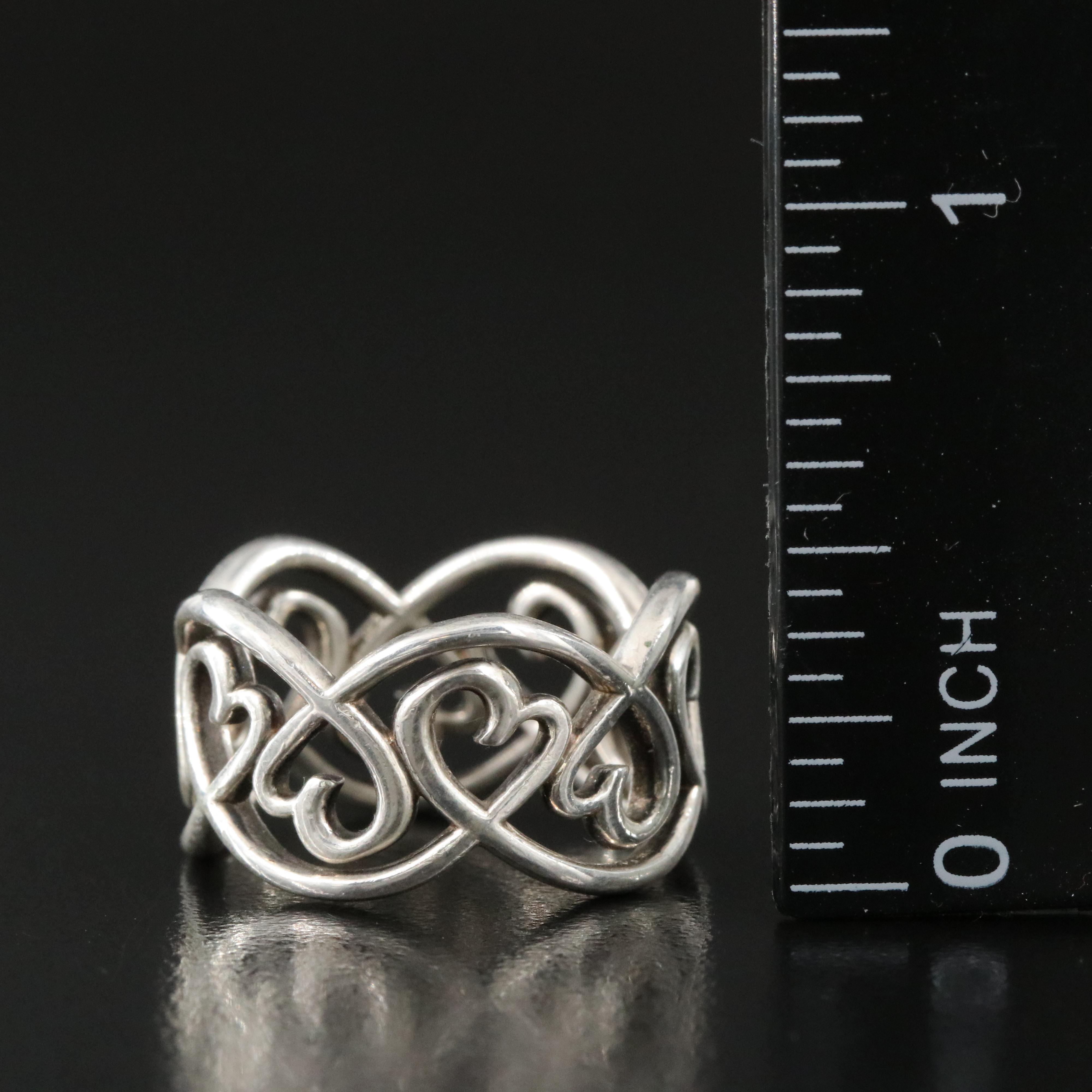 Paloma Picasso for Tiffany & Co. Loving Heart Sterling Band Ring