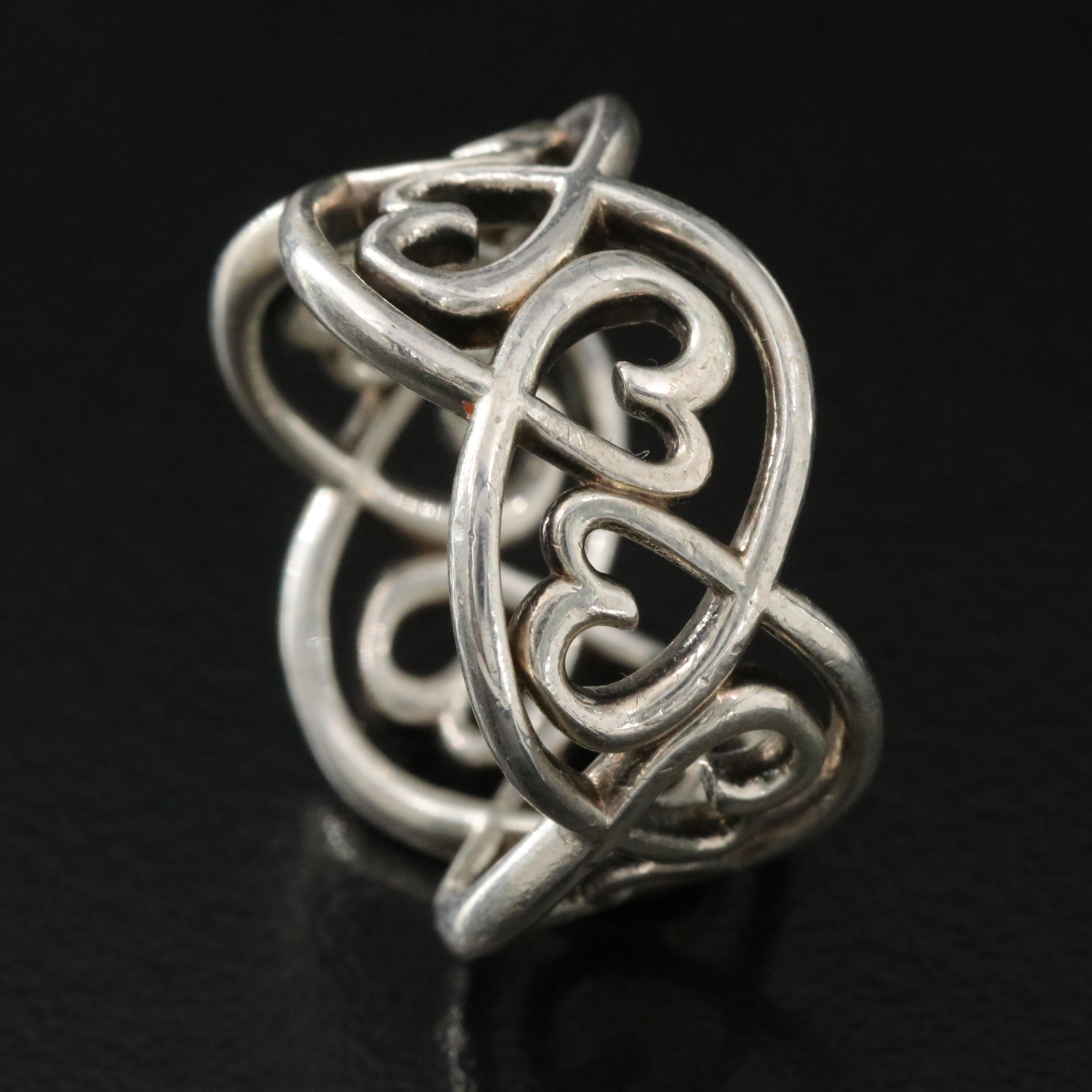 Paloma Picasso for Tiffany & Co. Loving Heart Sterling Band Ring