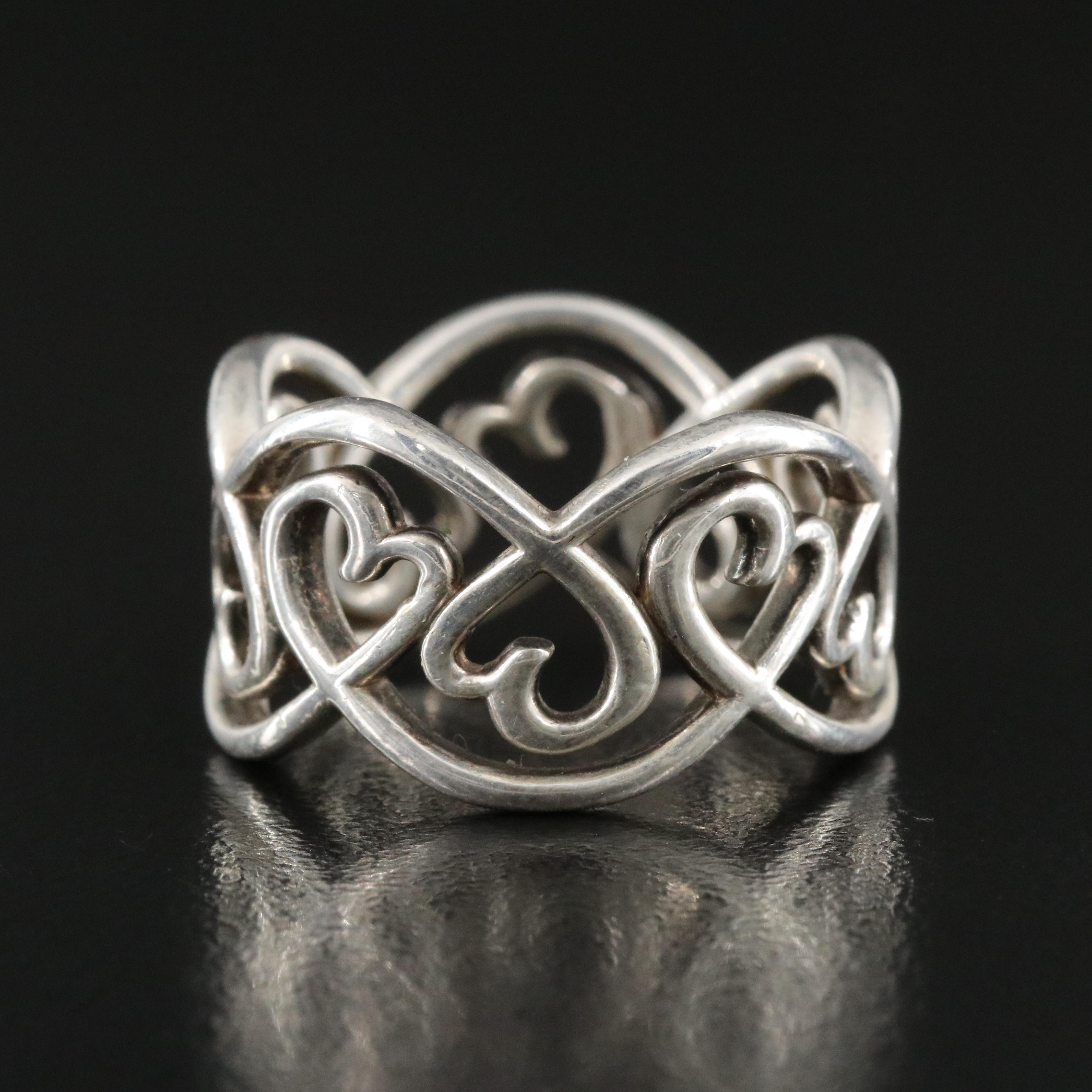 Paloma Picasso for Tiffany & Co. Loving Heart Sterling Band Ring