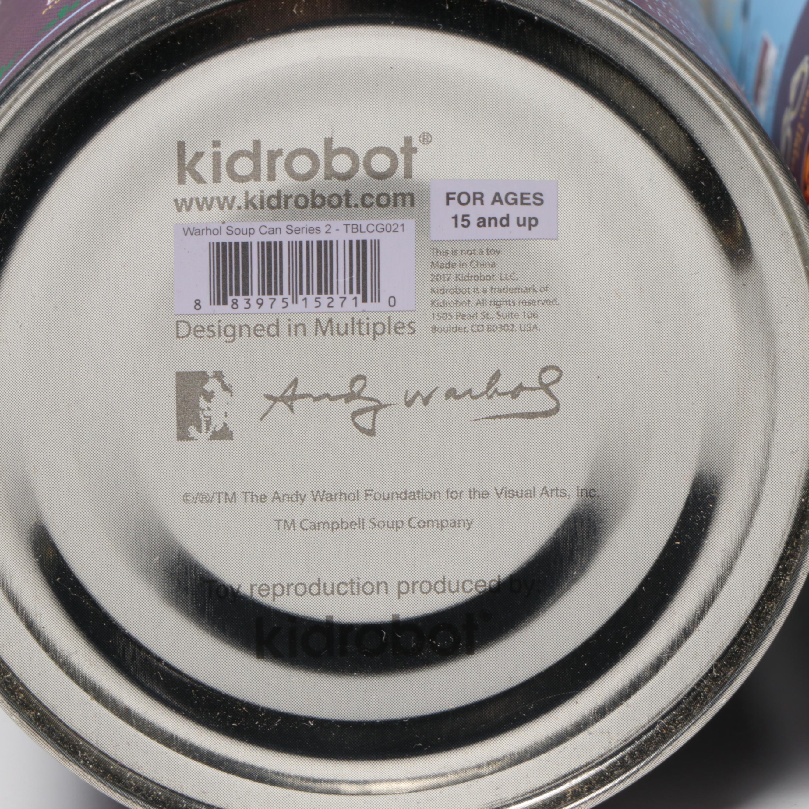 Kidrobot Andy Warhol Campbell's Soup Mystery Art Figures Series Cans