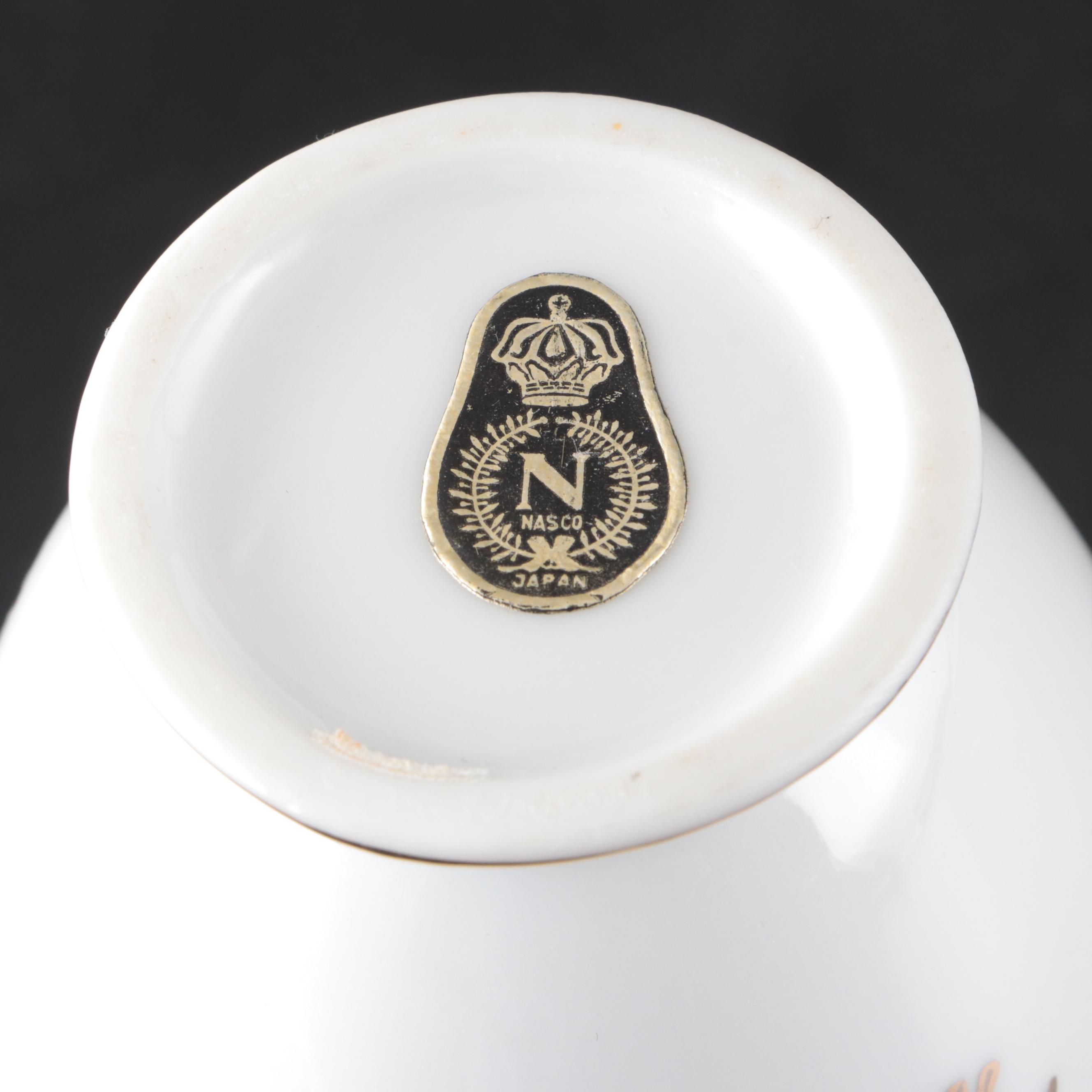 Arnart French Style Porcealin Vanity Set, Mid to Late 20th Century