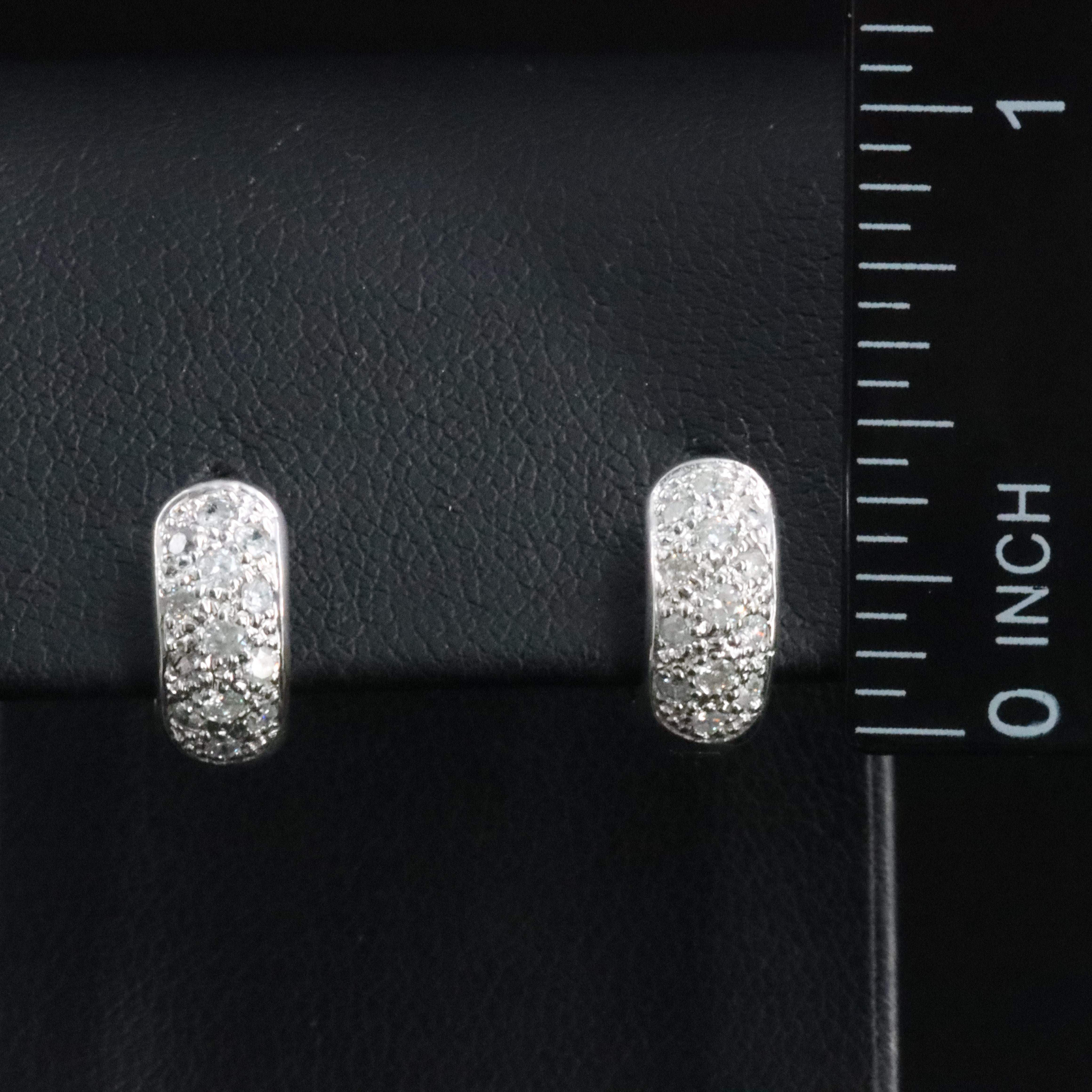 14K 0.42 CTW Diamond Huggie Earrings