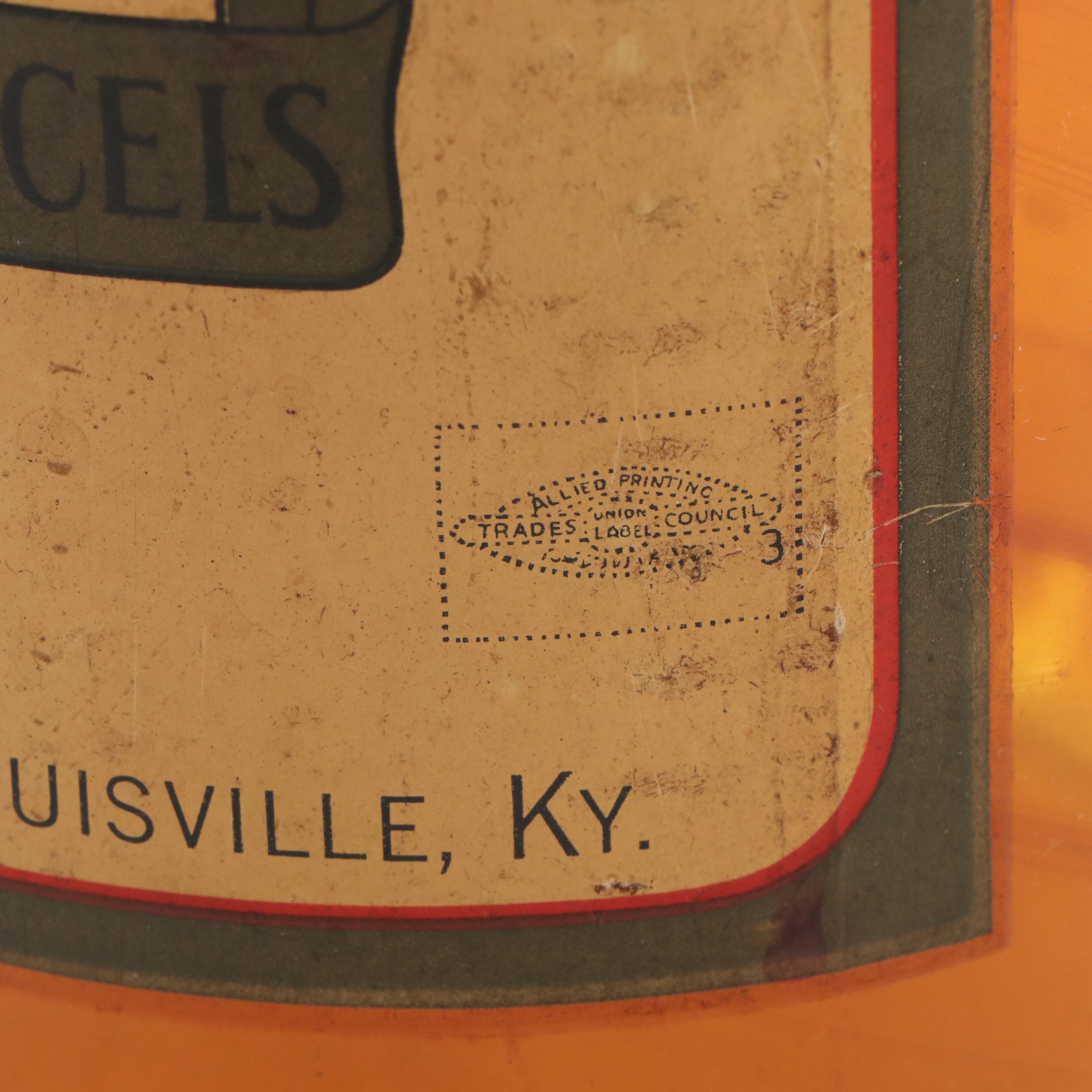 Fehr's XL Beer Glass Advertising Display Bottle, Mid-20th Century