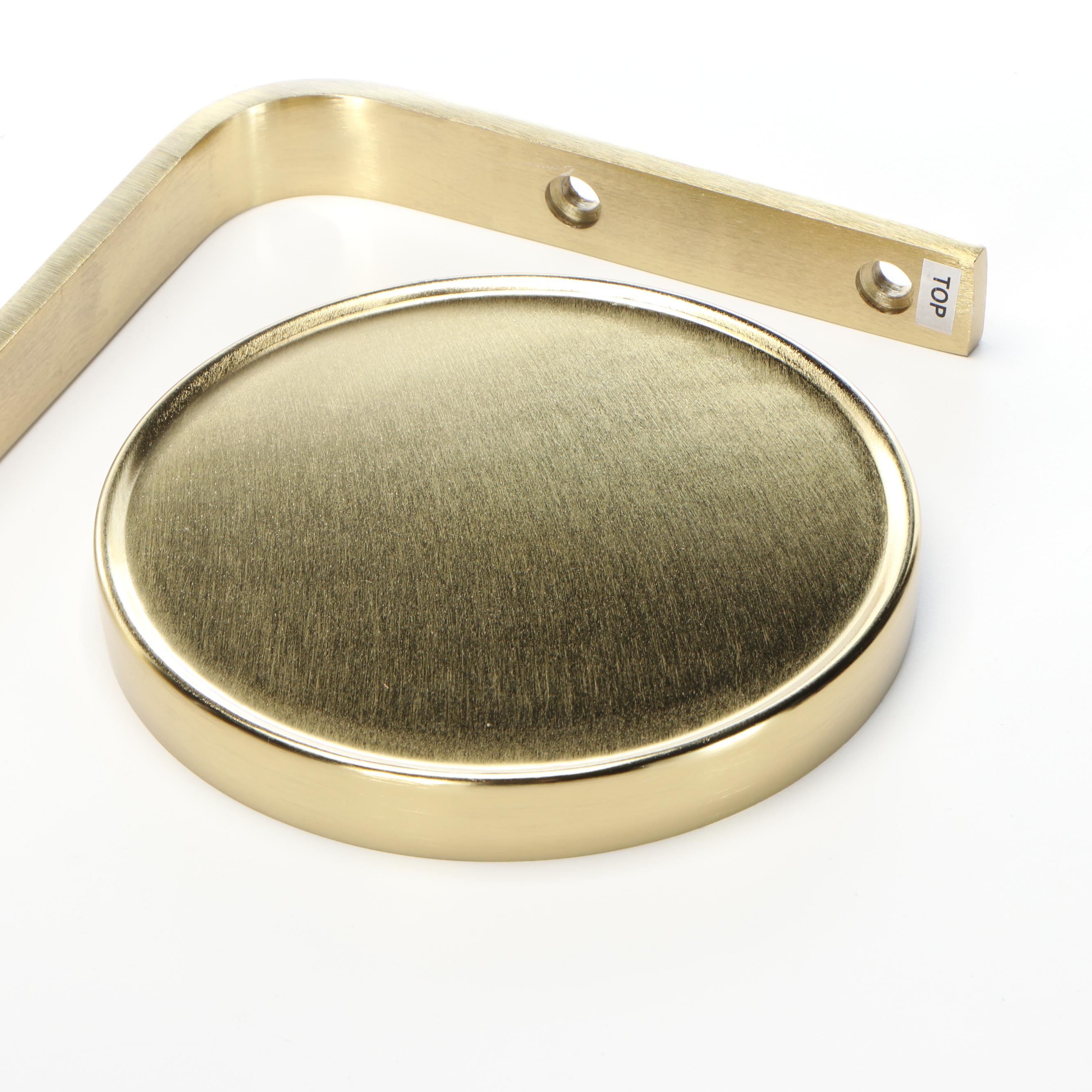 West Elm Brass Toned Metal and Marble Base Murray Drink Table