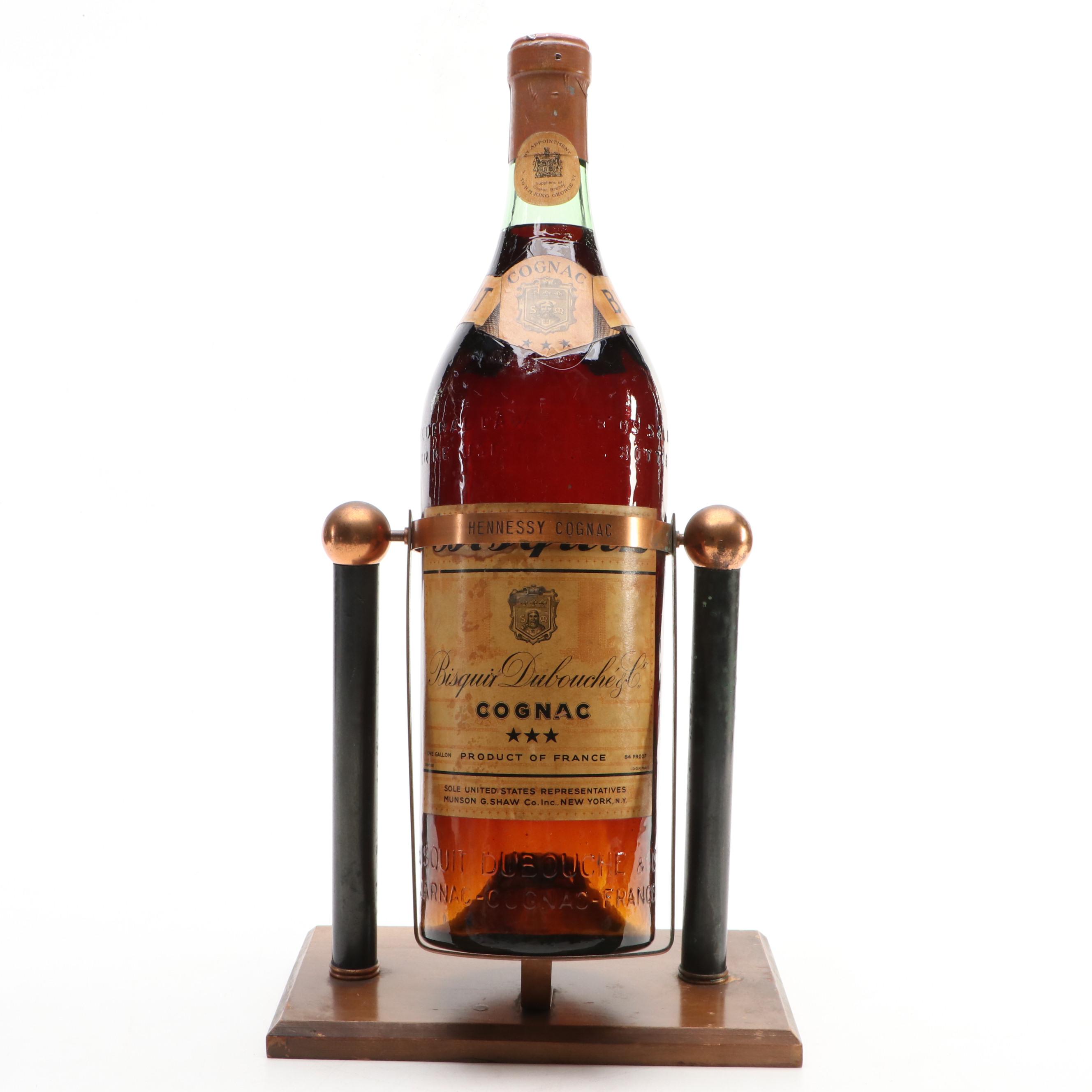 Hennessy Cognac Glass Advertising Display Bottle, Mid-20th Century