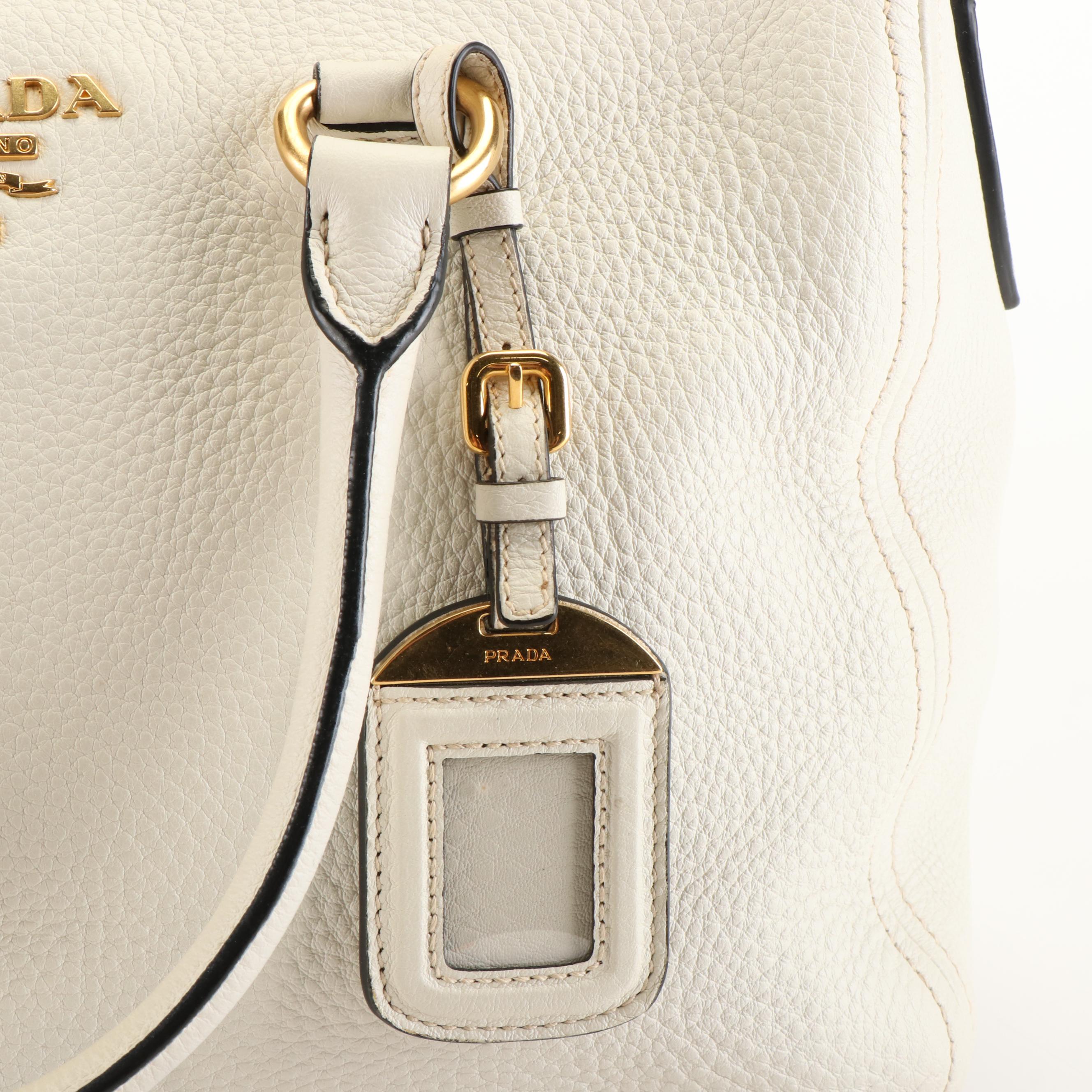 Prada Leather Vitello Phenix Top Handle Bag