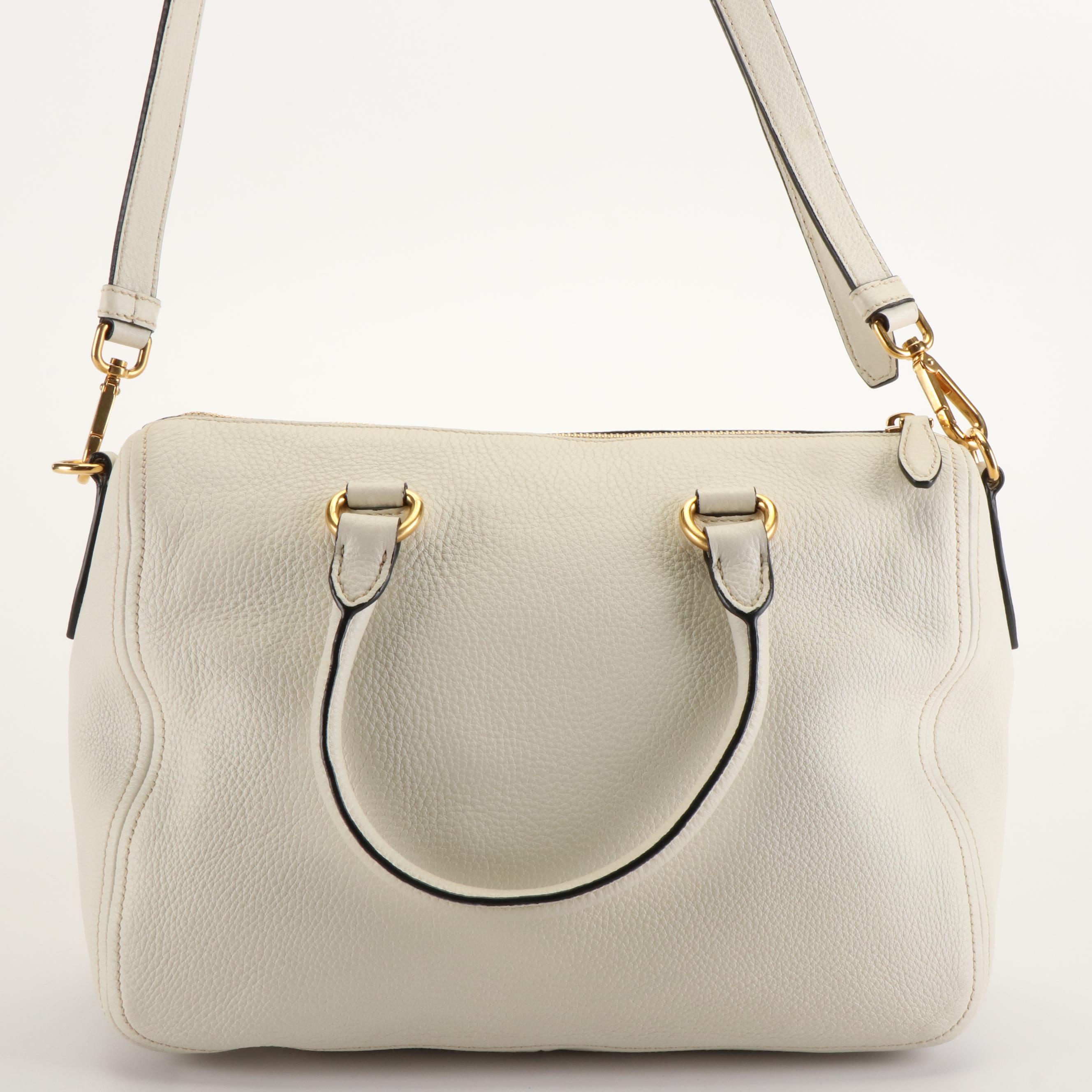 Prada Leather Vitello Phenix Top Handle Bag