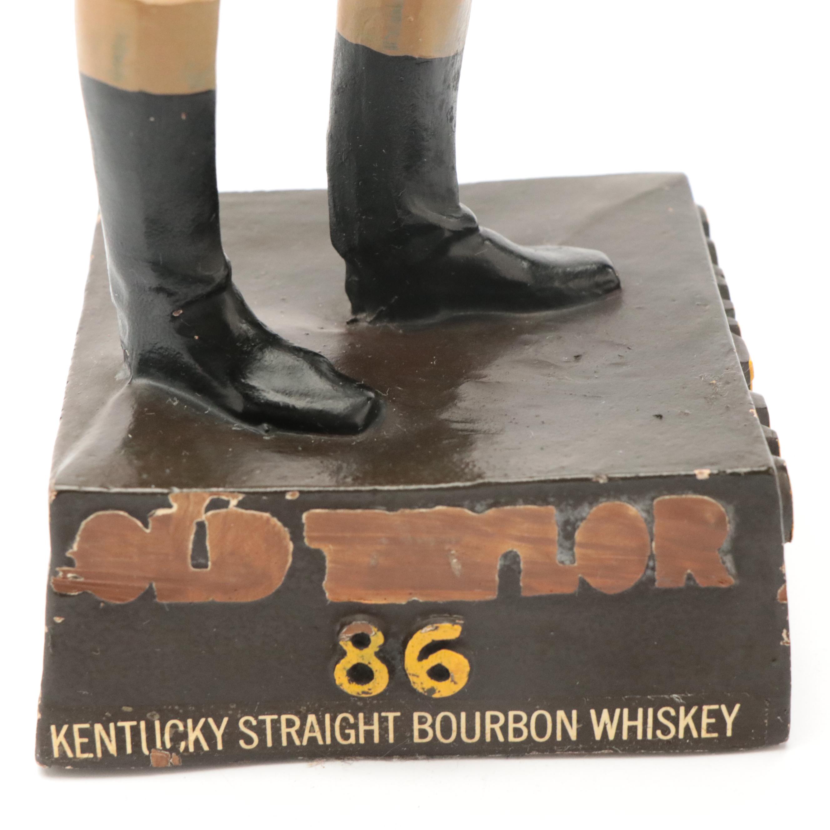 Old Taylor 86 Bourbon Whiskey Jockey Advertising Figurine, Mid-20th Century