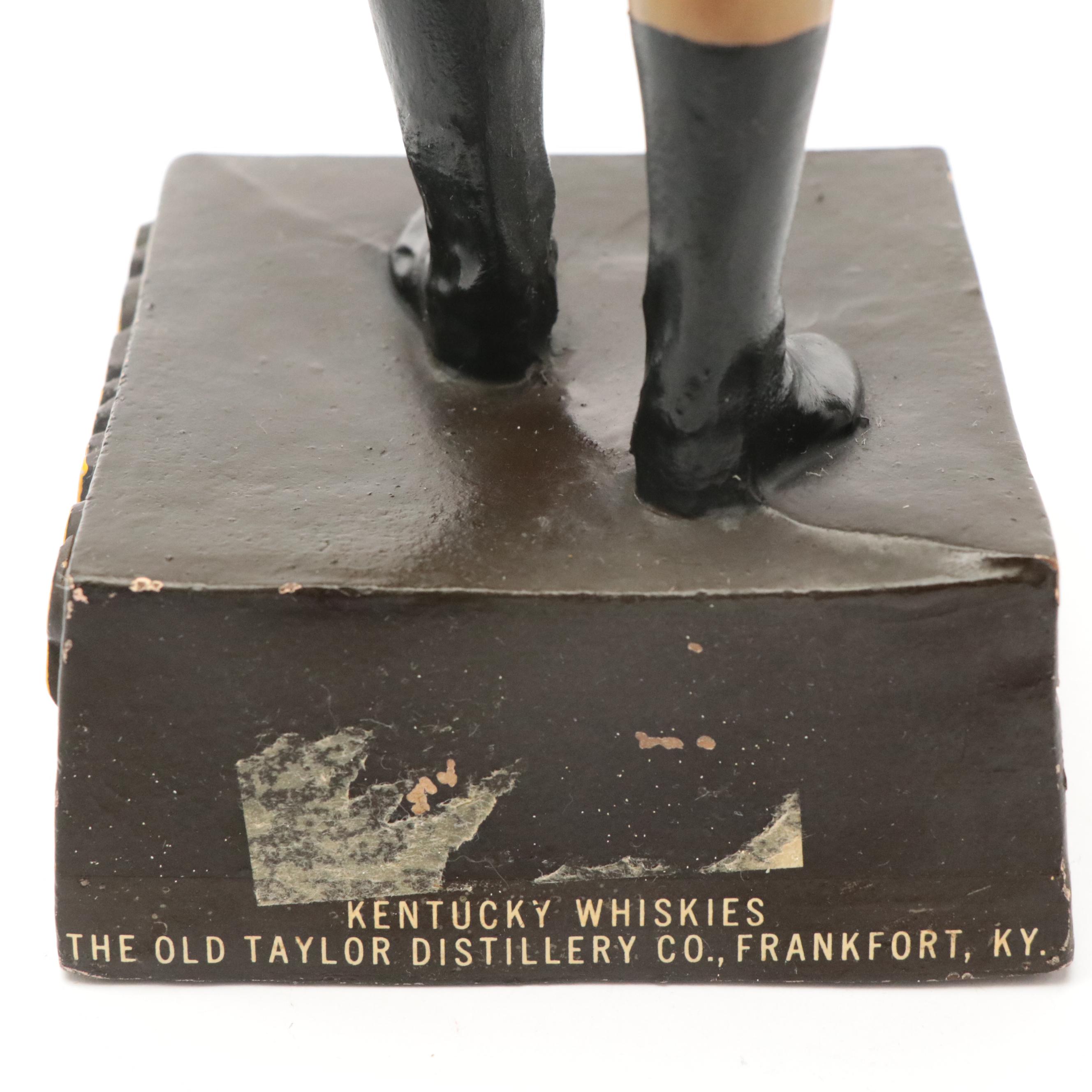 Old Taylor 86 Bourbon Whiskey Jockey Advertising Figurine, Mid-20th Century