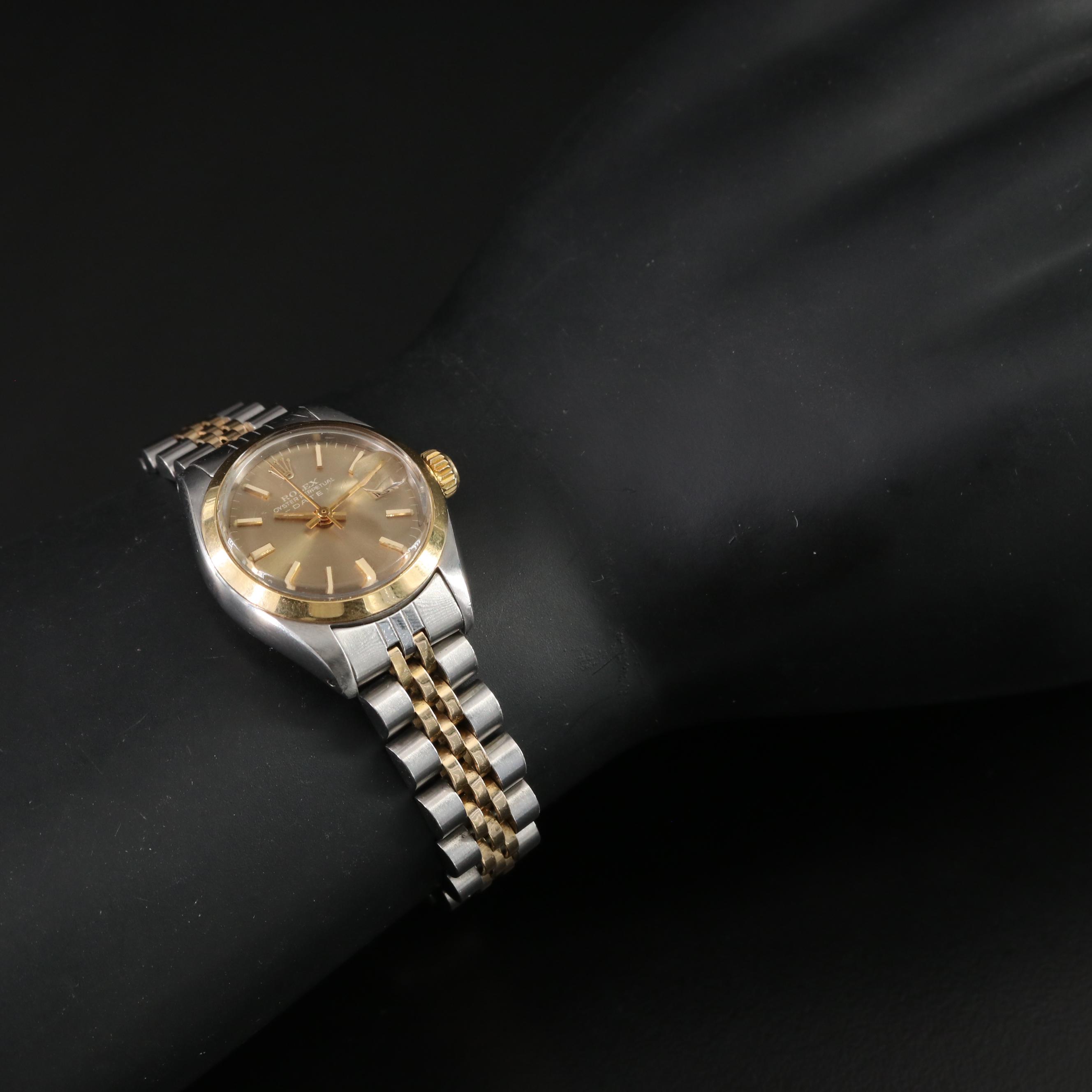 1977 Rolex 18K and Stainless Steel Automatic Date Watch