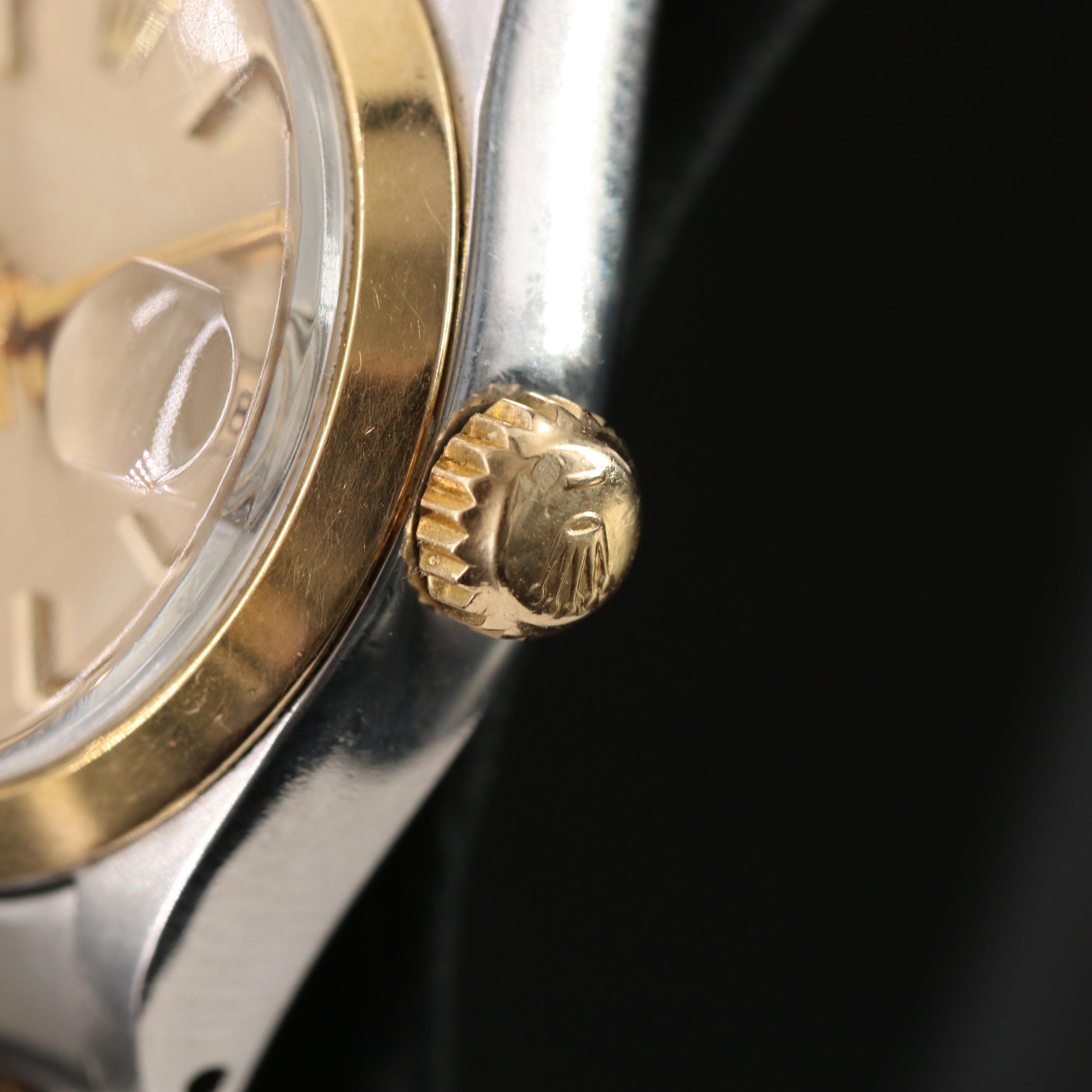 1977 Rolex 18K and Stainless Steel Automatic Date Watch