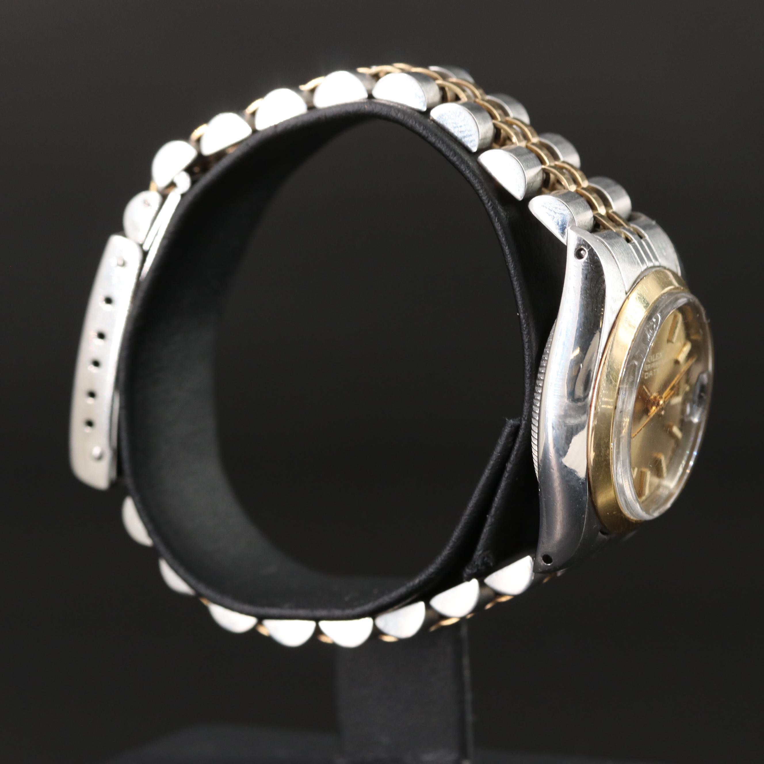 1977 Rolex 18K and Stainless Steel Automatic Date Watch