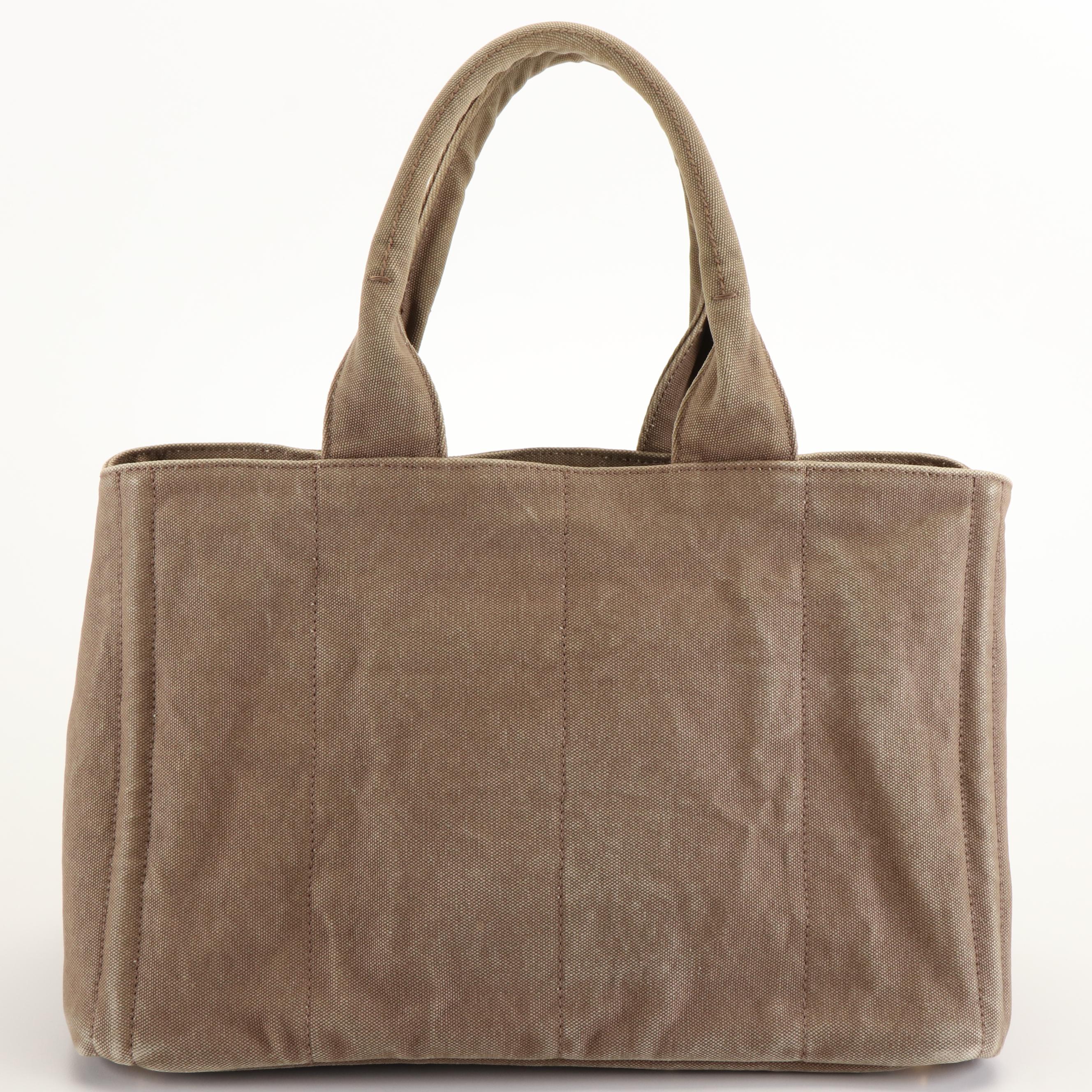 Prada Embroidered Canapa Logo Tote Bag in