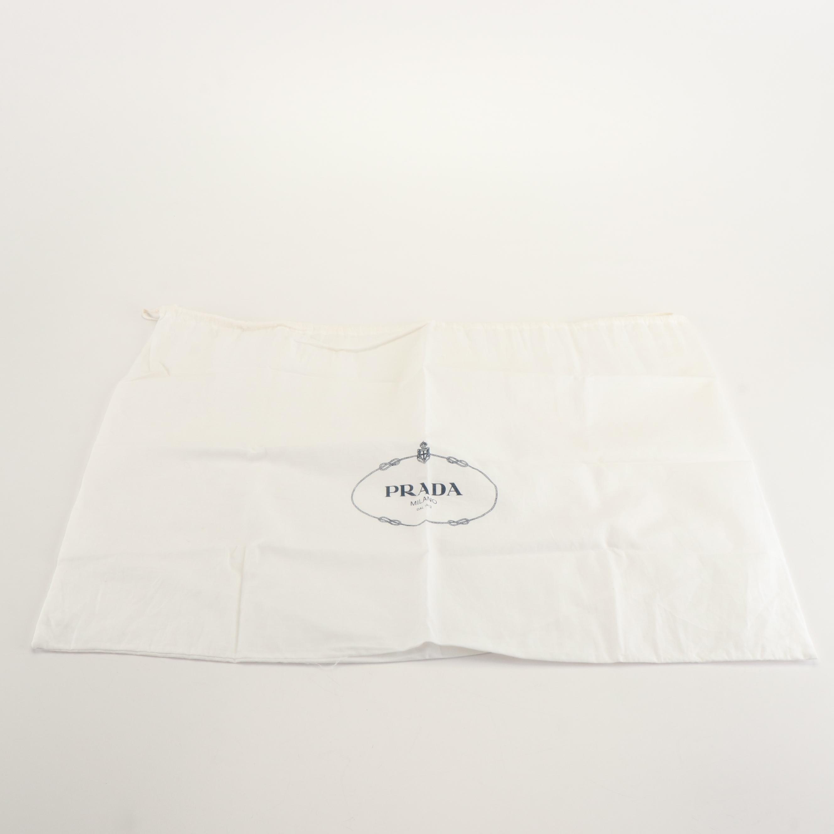 Prada Embroidered Canapa Logo Tote Bag in