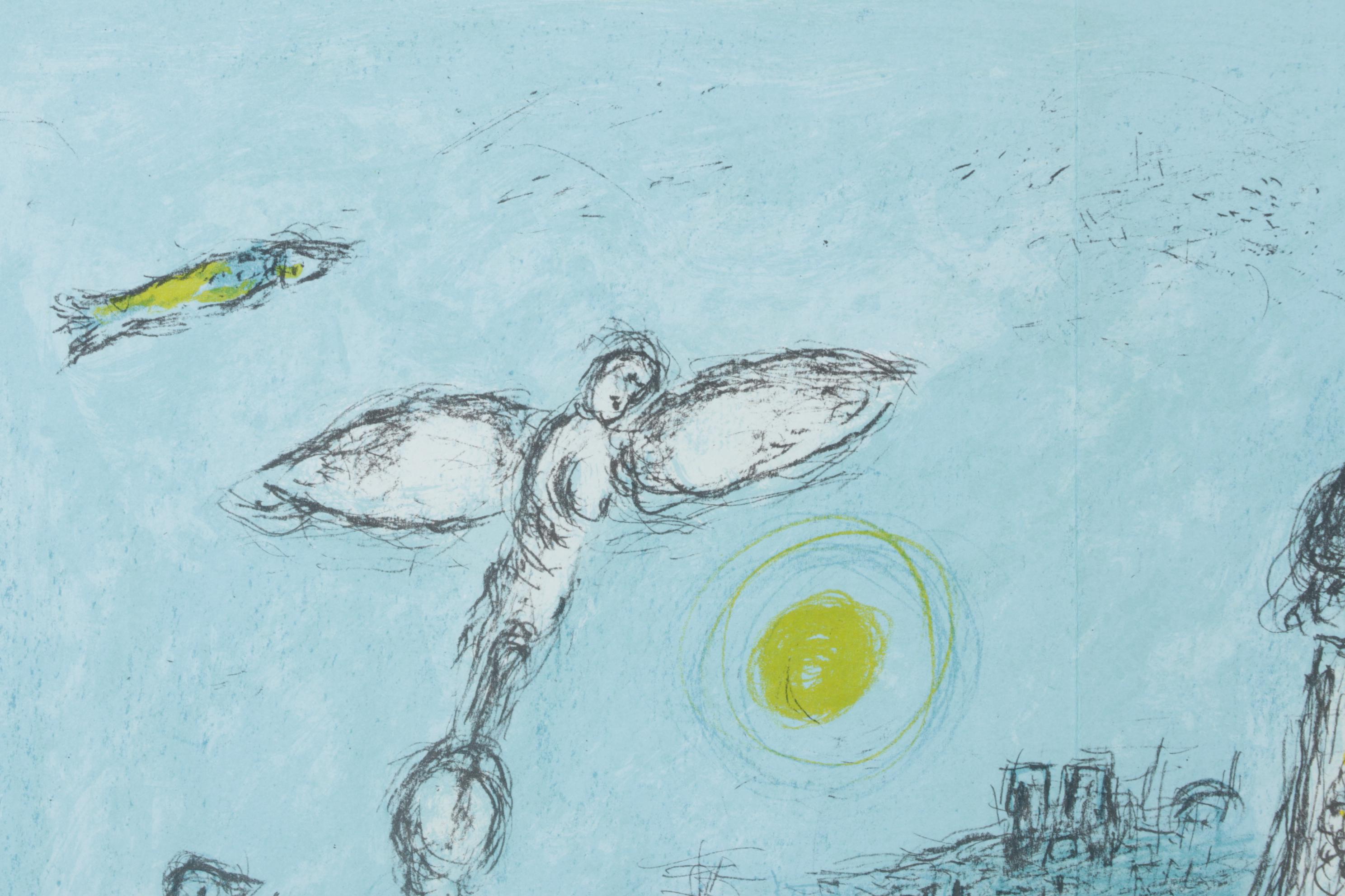 Marc Chagall Double-Page Lithograph for "Derrière le Miroir," 1981