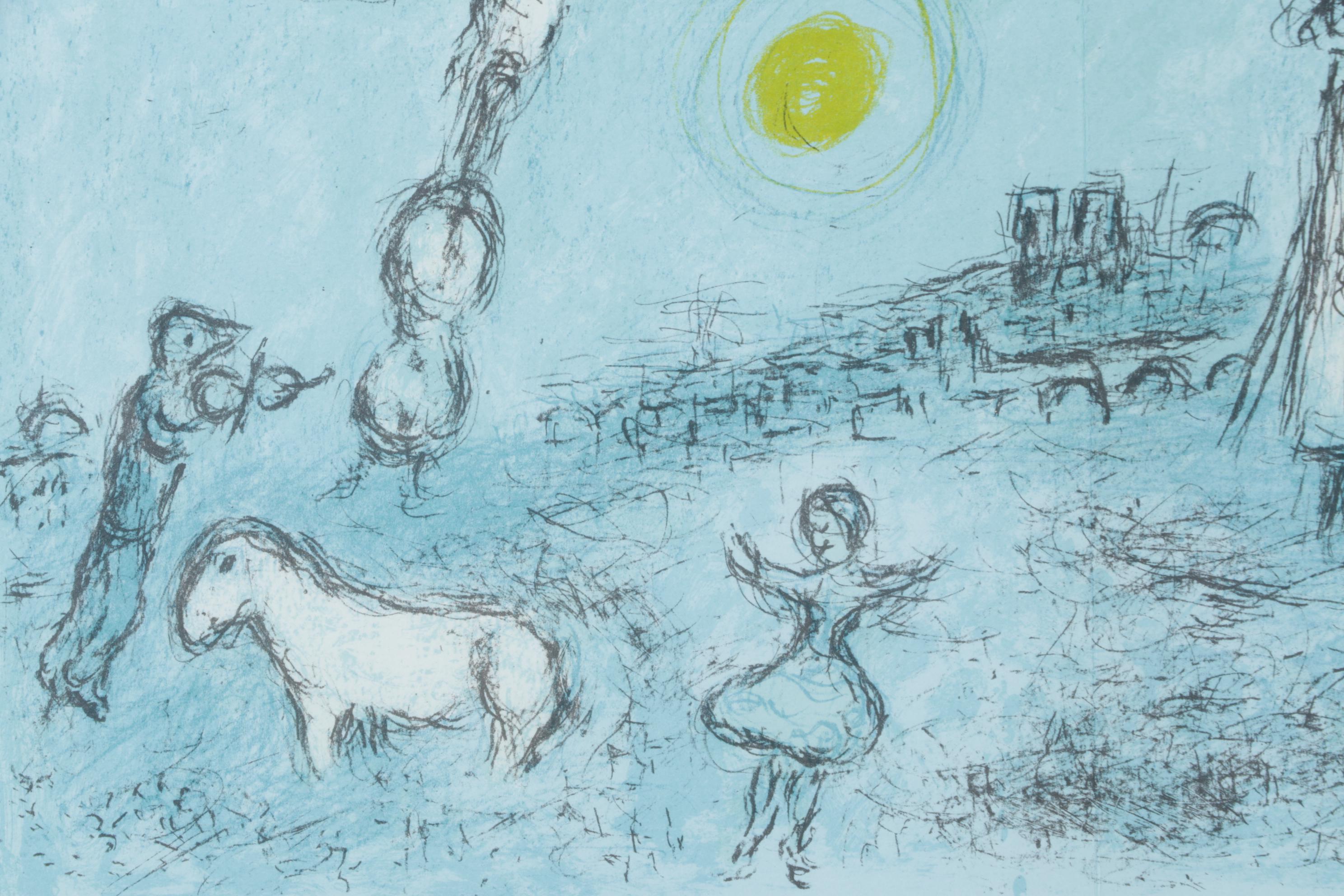 Marc Chagall Double-Page Lithograph for "Derrière le Miroir," 1981