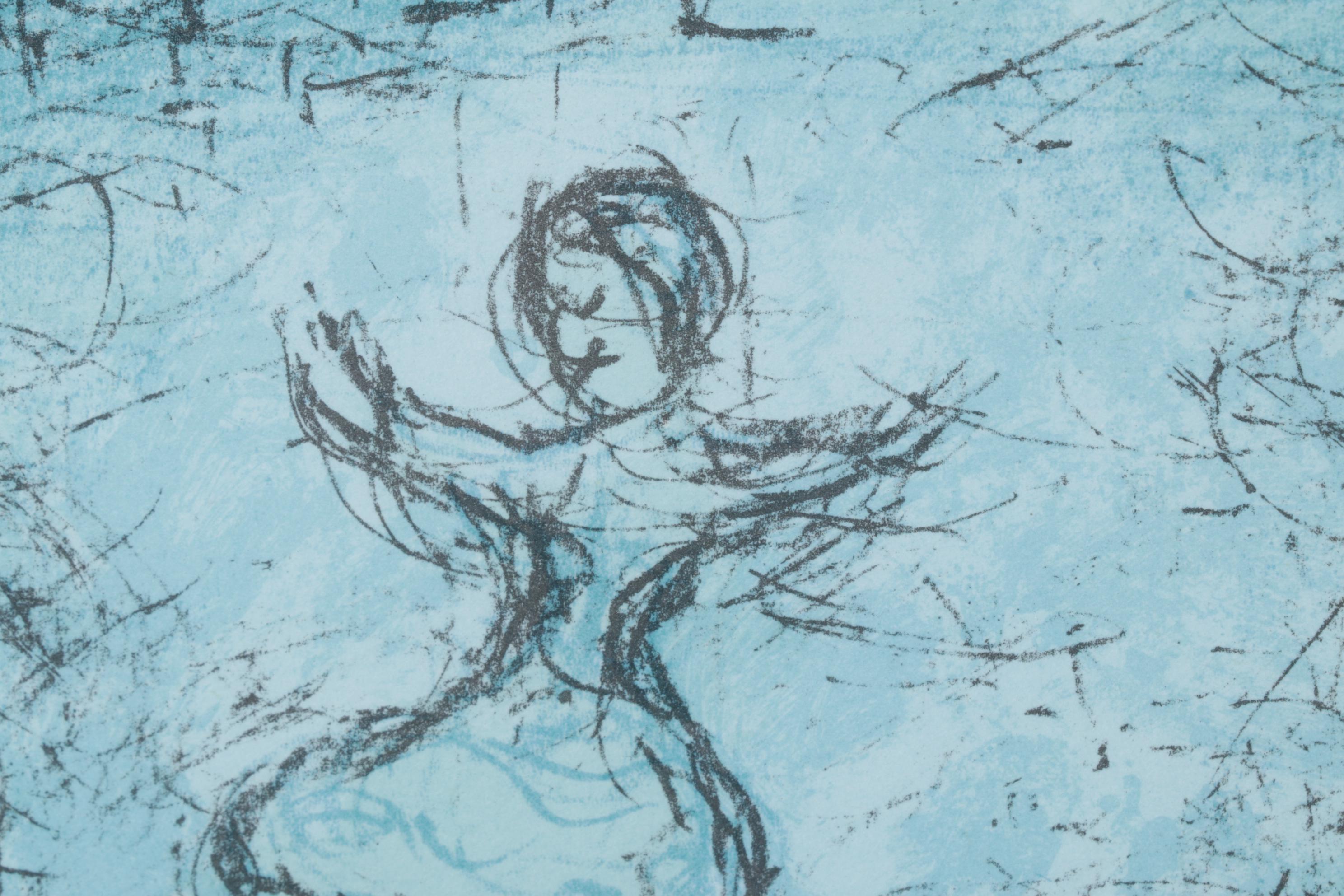 Marc Chagall Double-Page Lithograph for "Derrière le Miroir," 1981