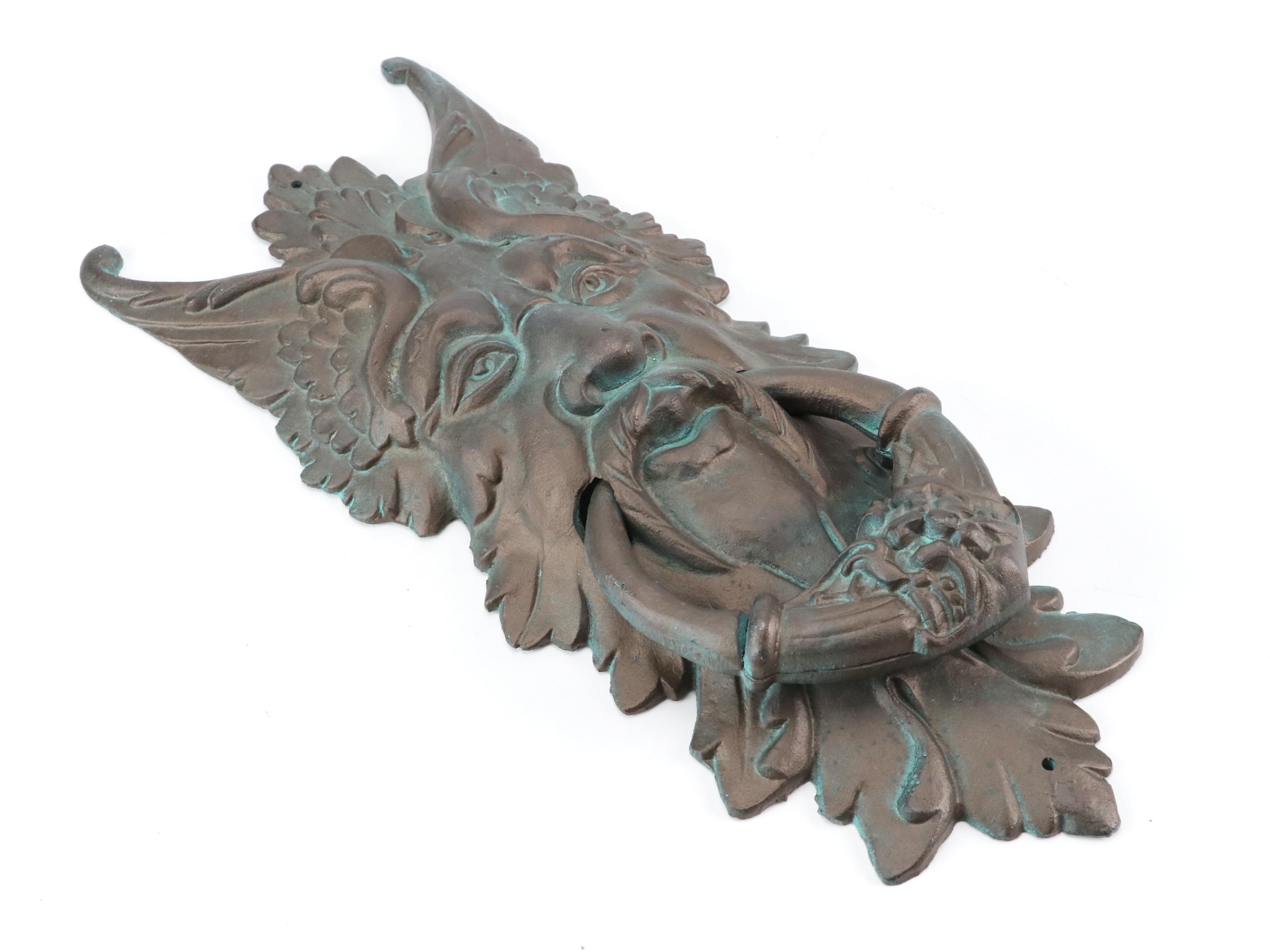 Celtic Style Cast Iron Greenman Door Knocker