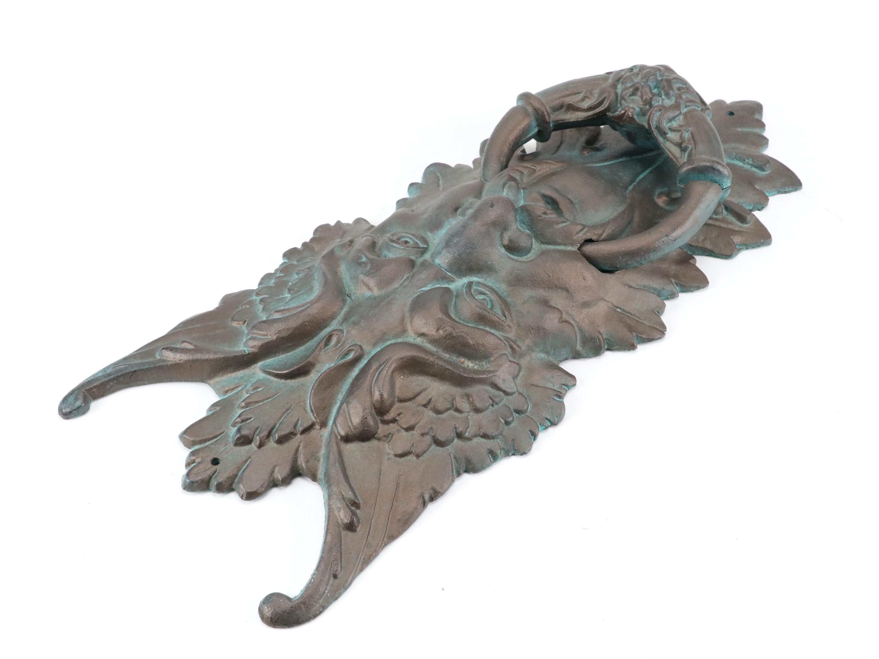 Celtic Style Cast Iron Greenman Door Knocker