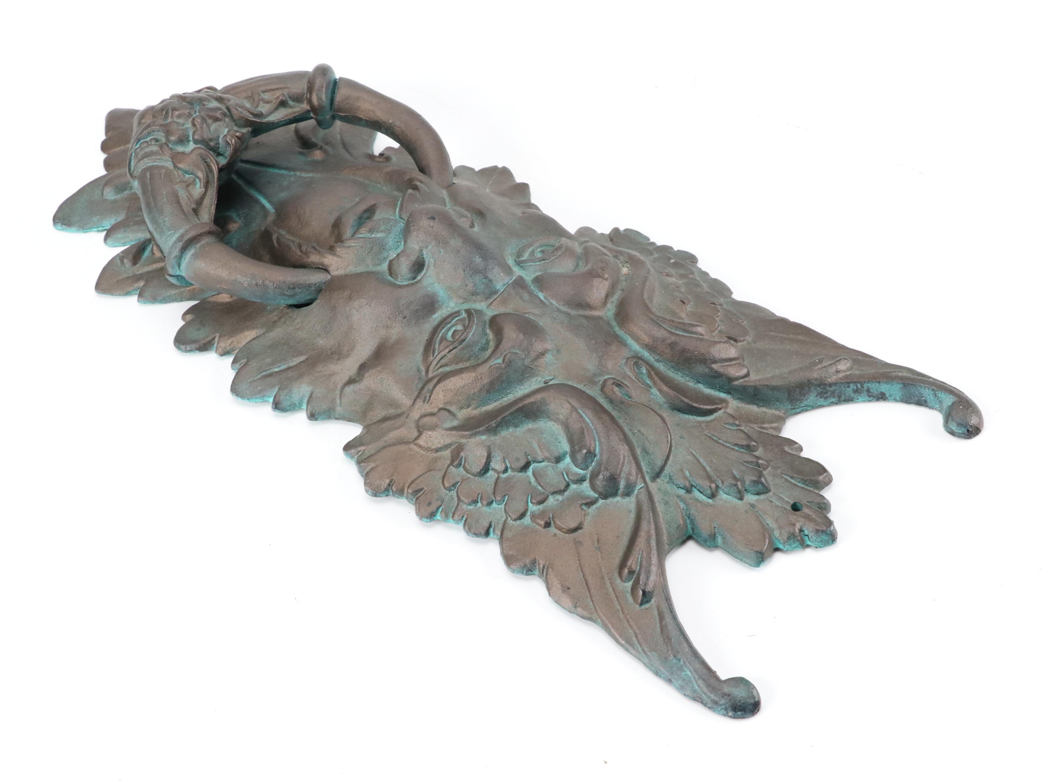 Celtic Style Cast Iron Greenman Door Knocker