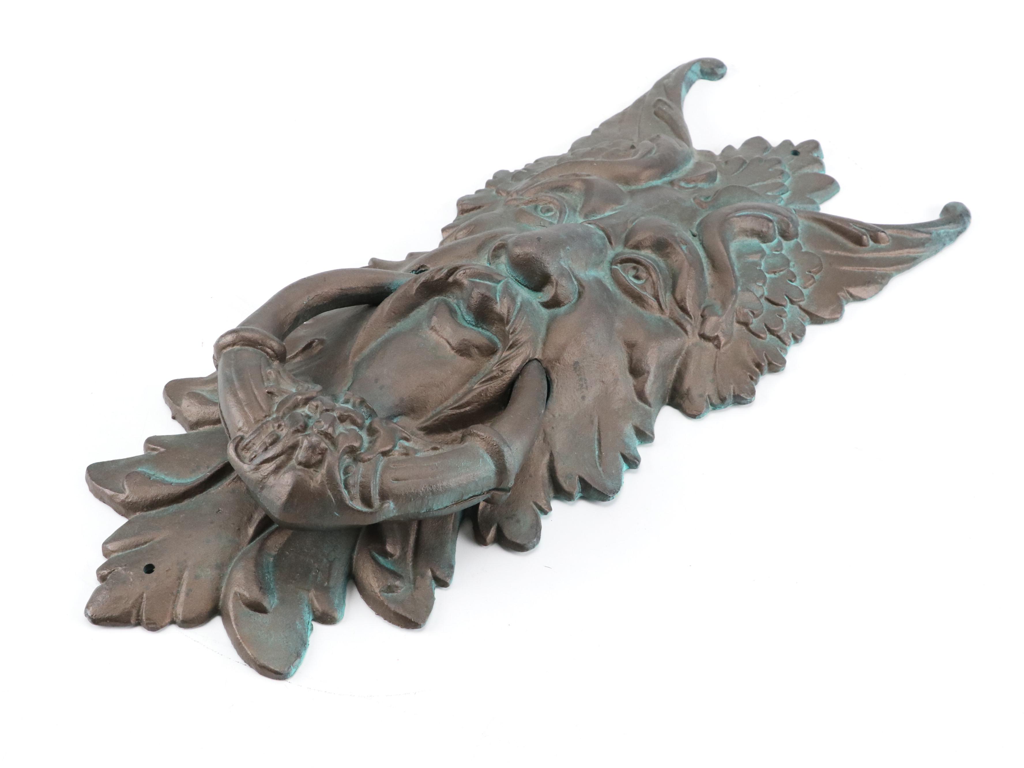 Celtic Style Cast Iron Greenman Door Knocker