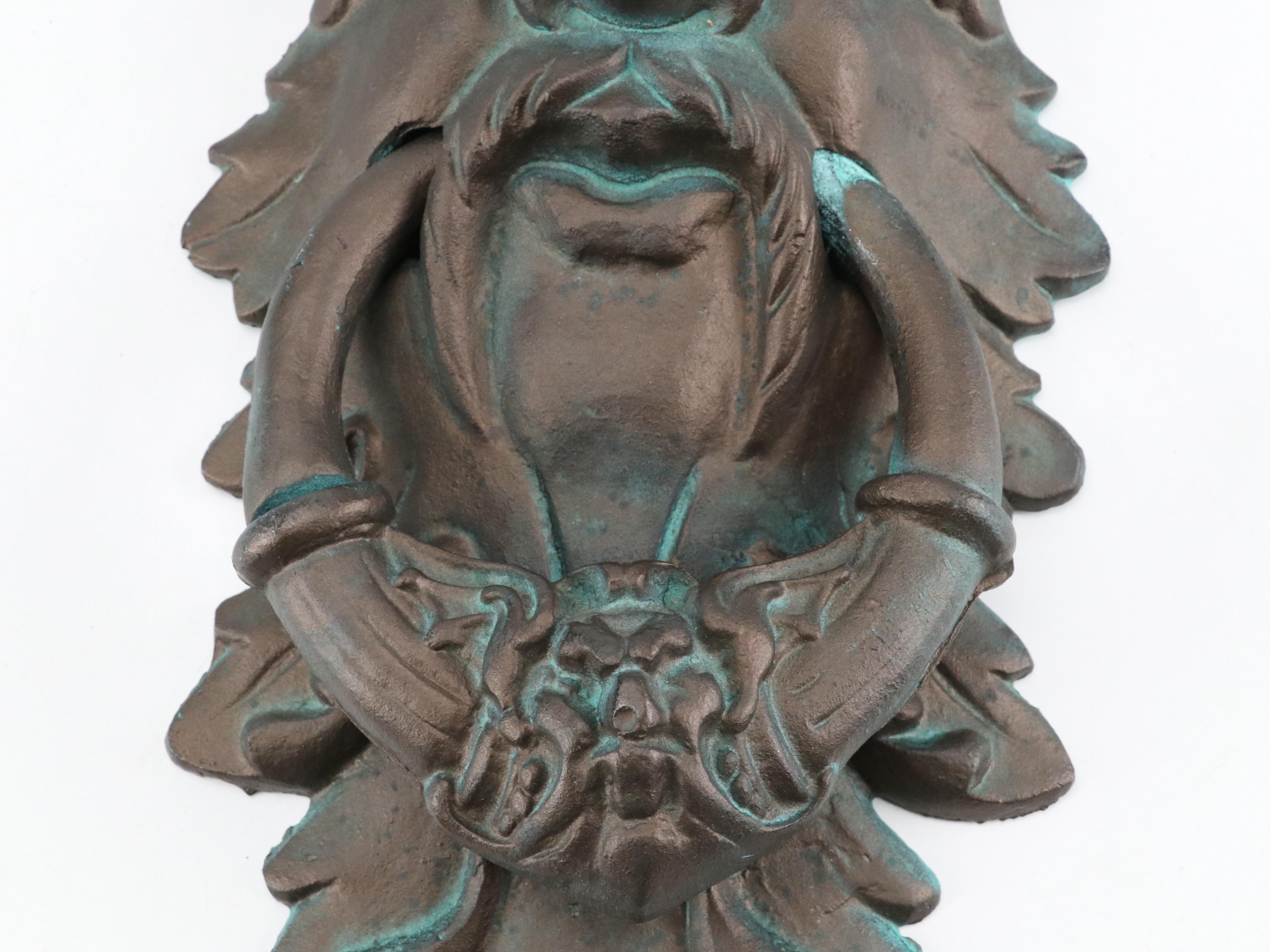 Celtic Style Cast Iron Greenman Door Knocker