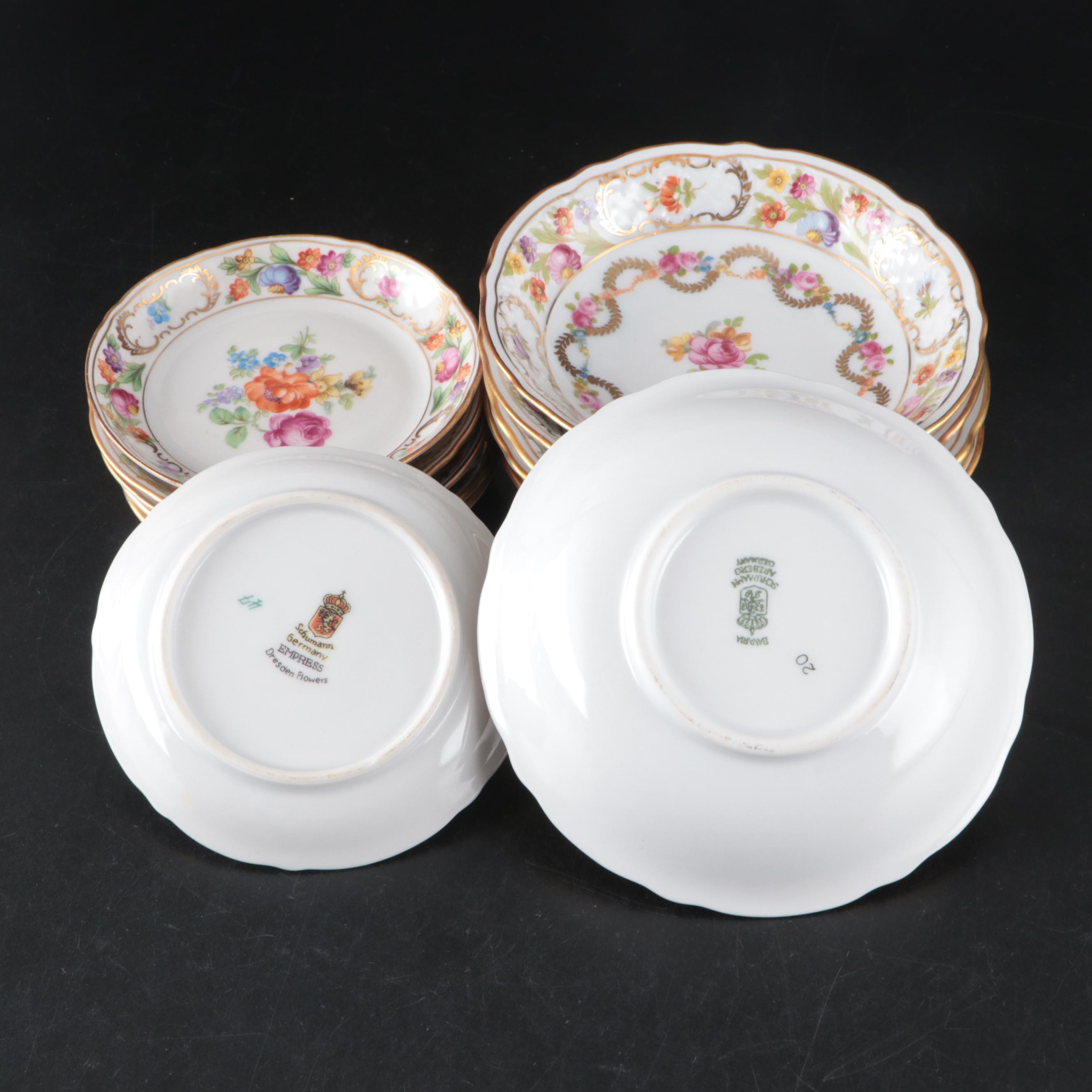 Schumann "Empress Dresden Flowers" Porcelain Dinnerware, 1945–1981