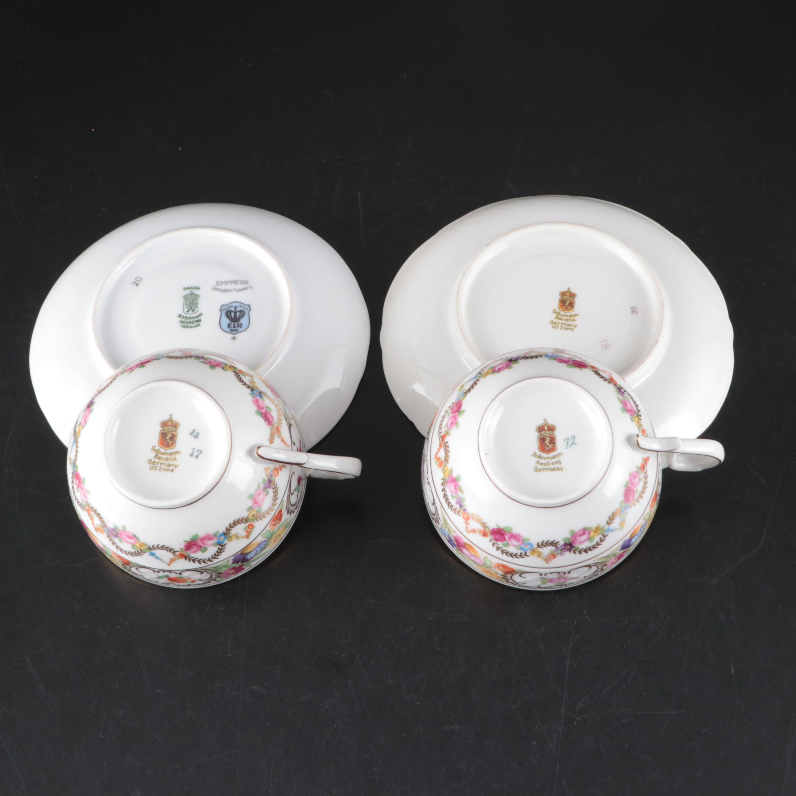 Schumann "Empress Dresden Flowers" Porcelain Dinnerware, 1945–1981
