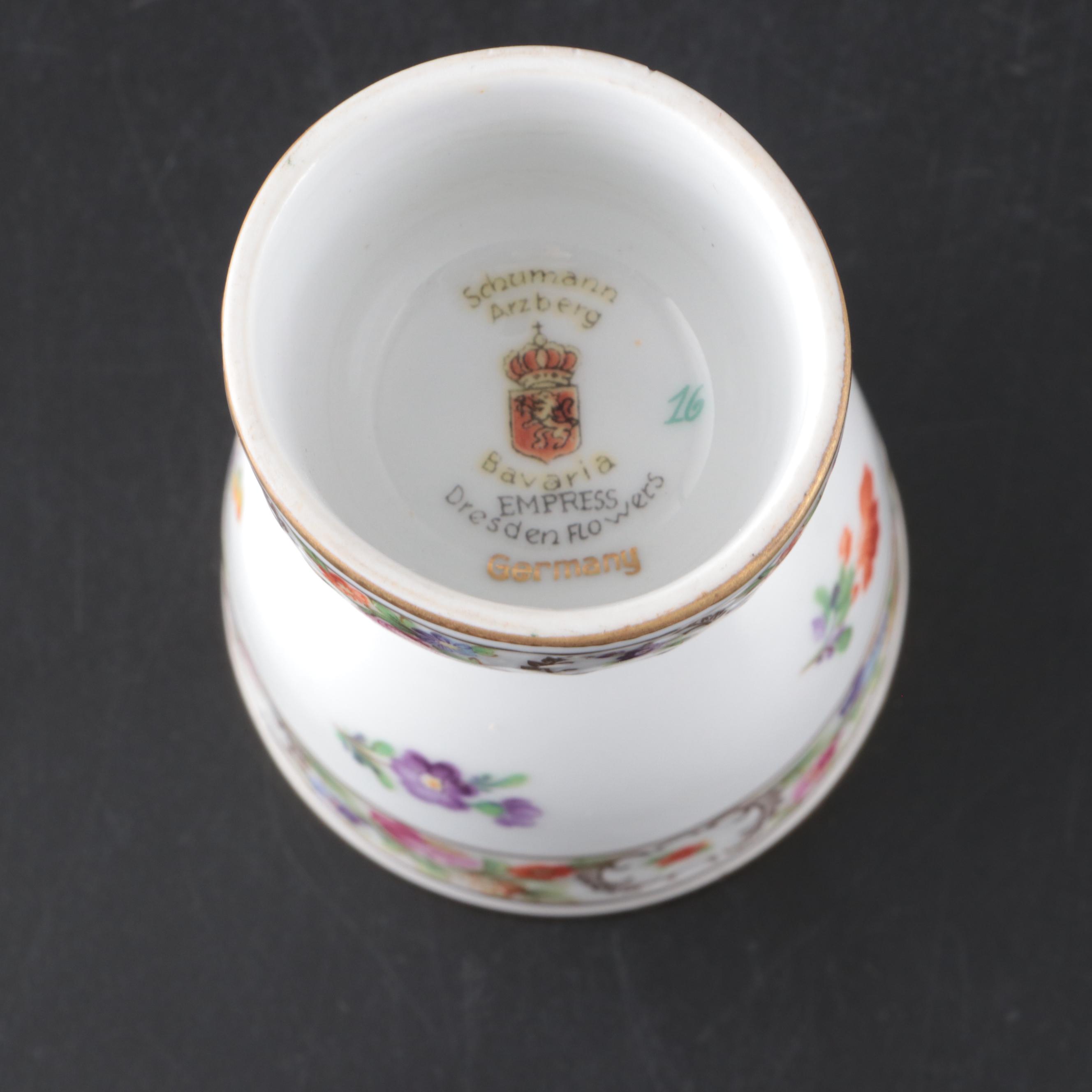 Schumann "Empress Dresden Flowers" Porcelain Dinnerware, 1945–1981