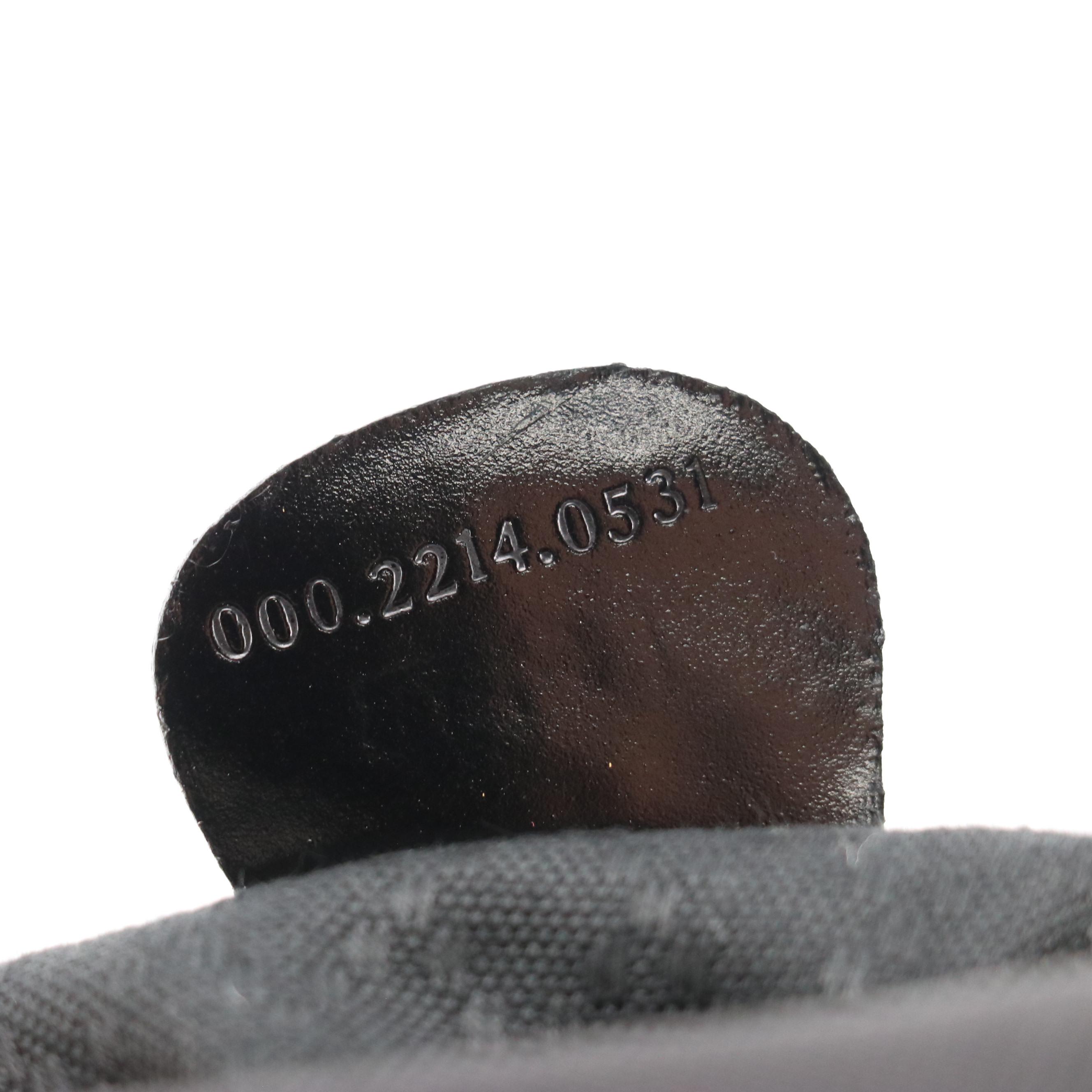 Gucci Bamboo Shoulder Bag in Black Nylon Canvas and Leather Trim