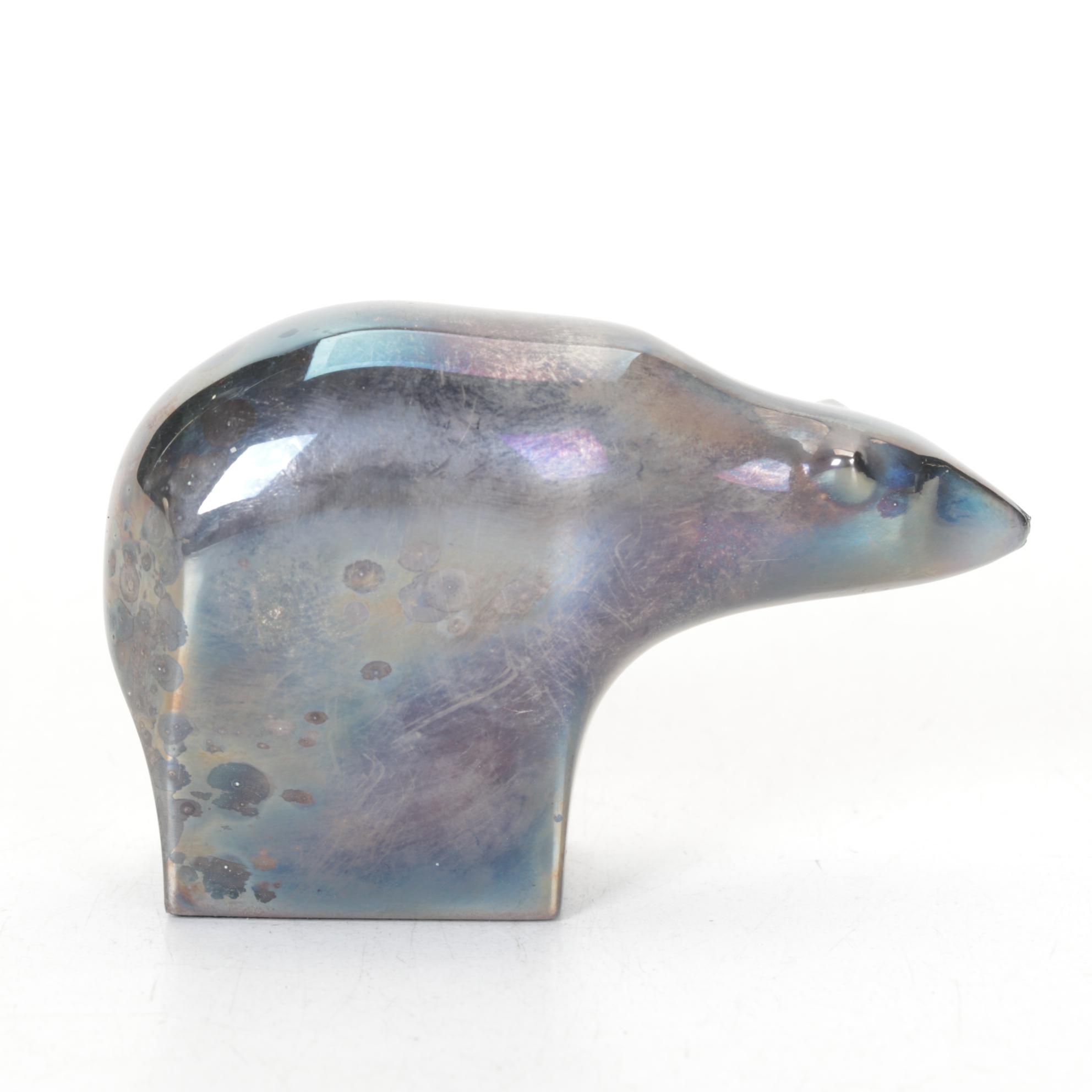 Gunnar Cyren for Dansk "Polar Bear" Silver Plate Paperweight