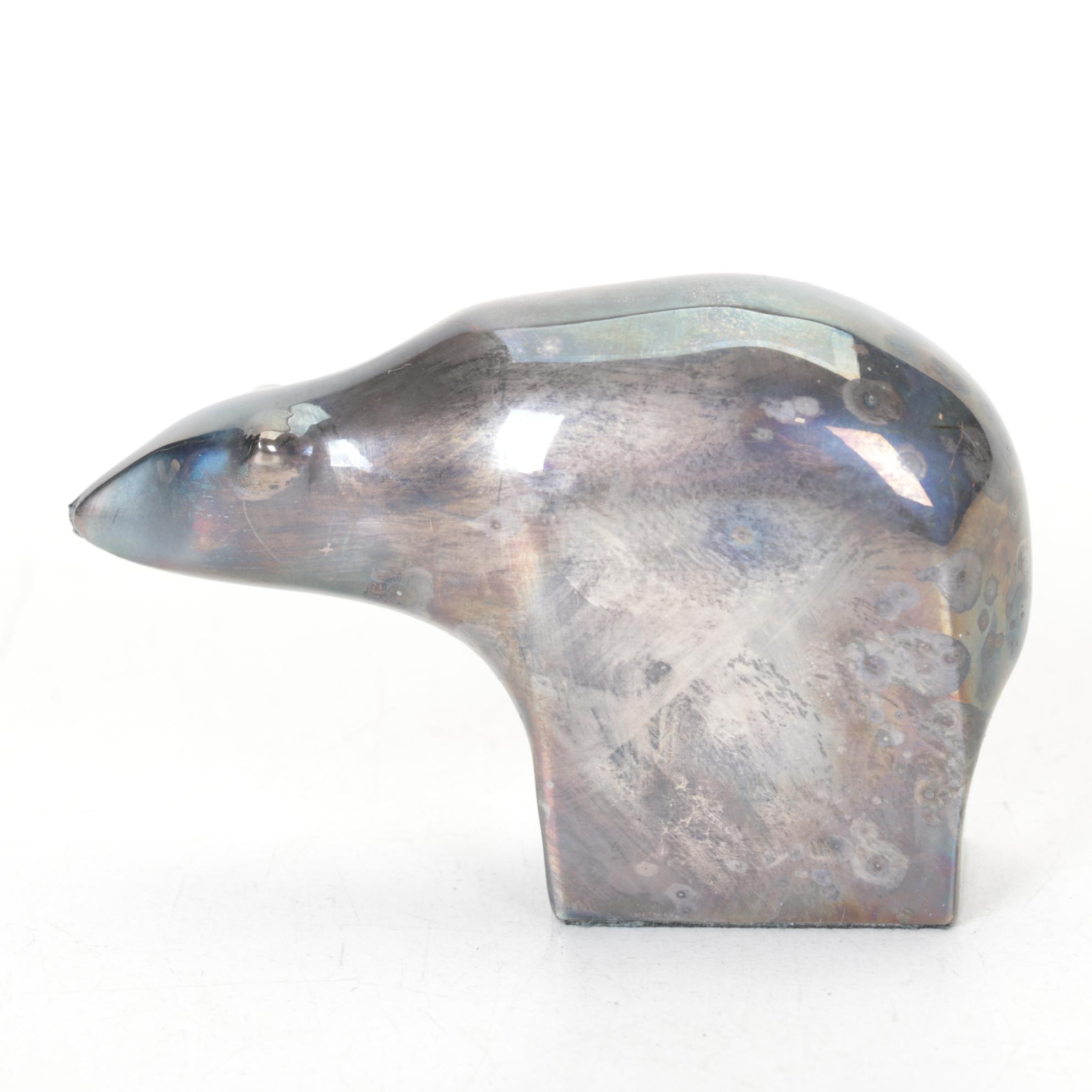 Gunnar Cyren for Dansk "Polar Bear" Silver Plate Paperweight