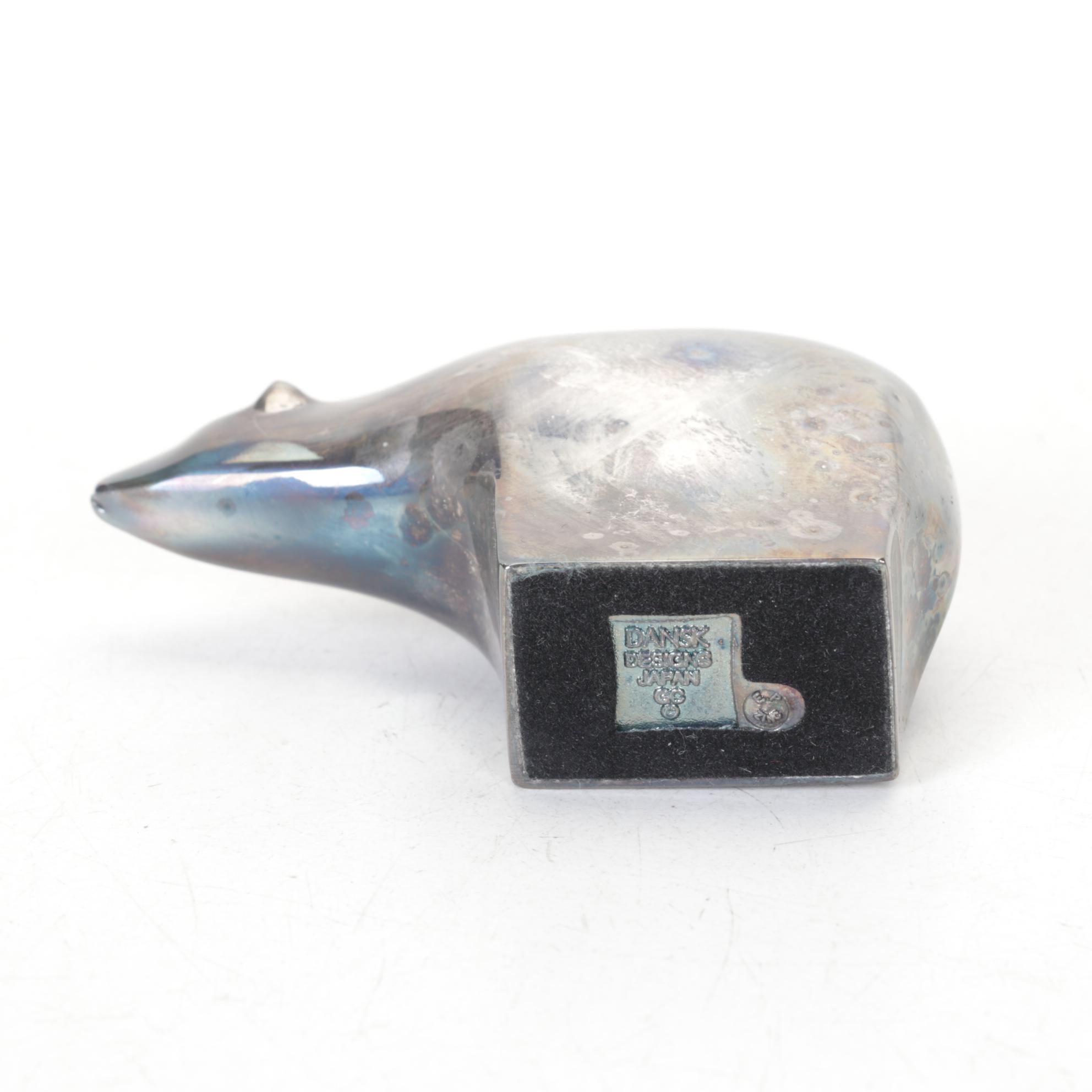 Gunnar Cyren for Dansk "Polar Bear" Silver Plate Paperweight