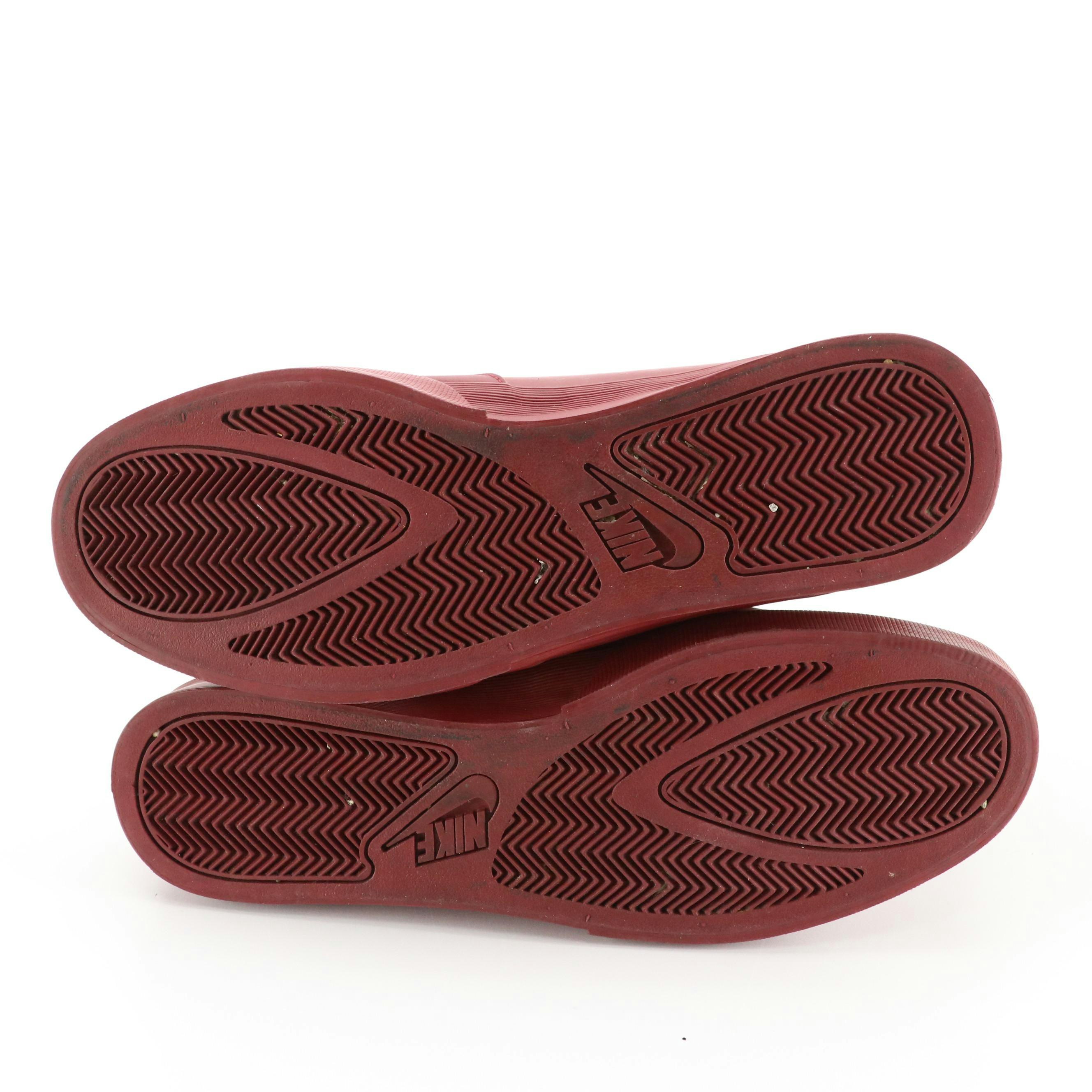 Men's Nike Flystepper 2K3 High-Top Sneakers in Red and Blue Embossed Leather